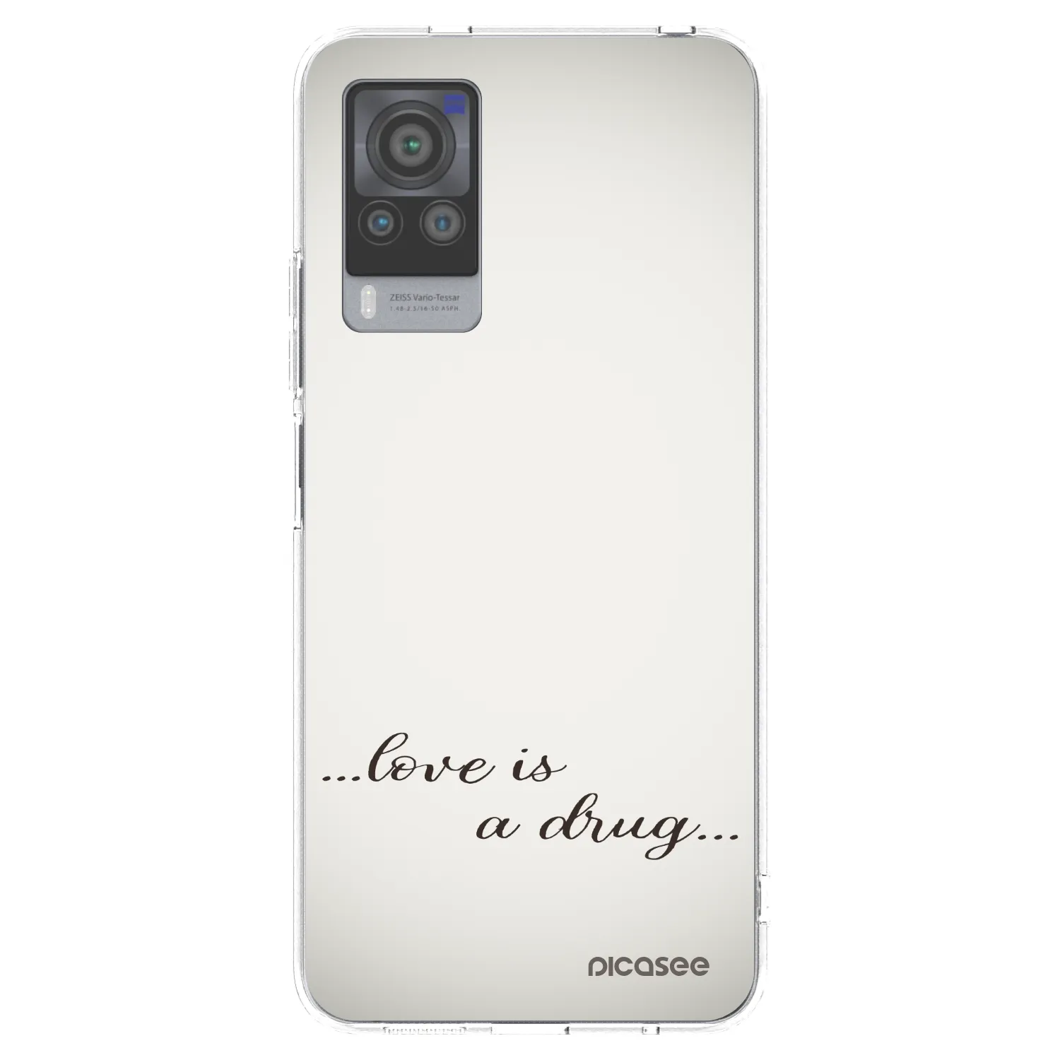 Picasee silikonska prozirna maskica za Vivo X60 Pro 5G - Love is a drug