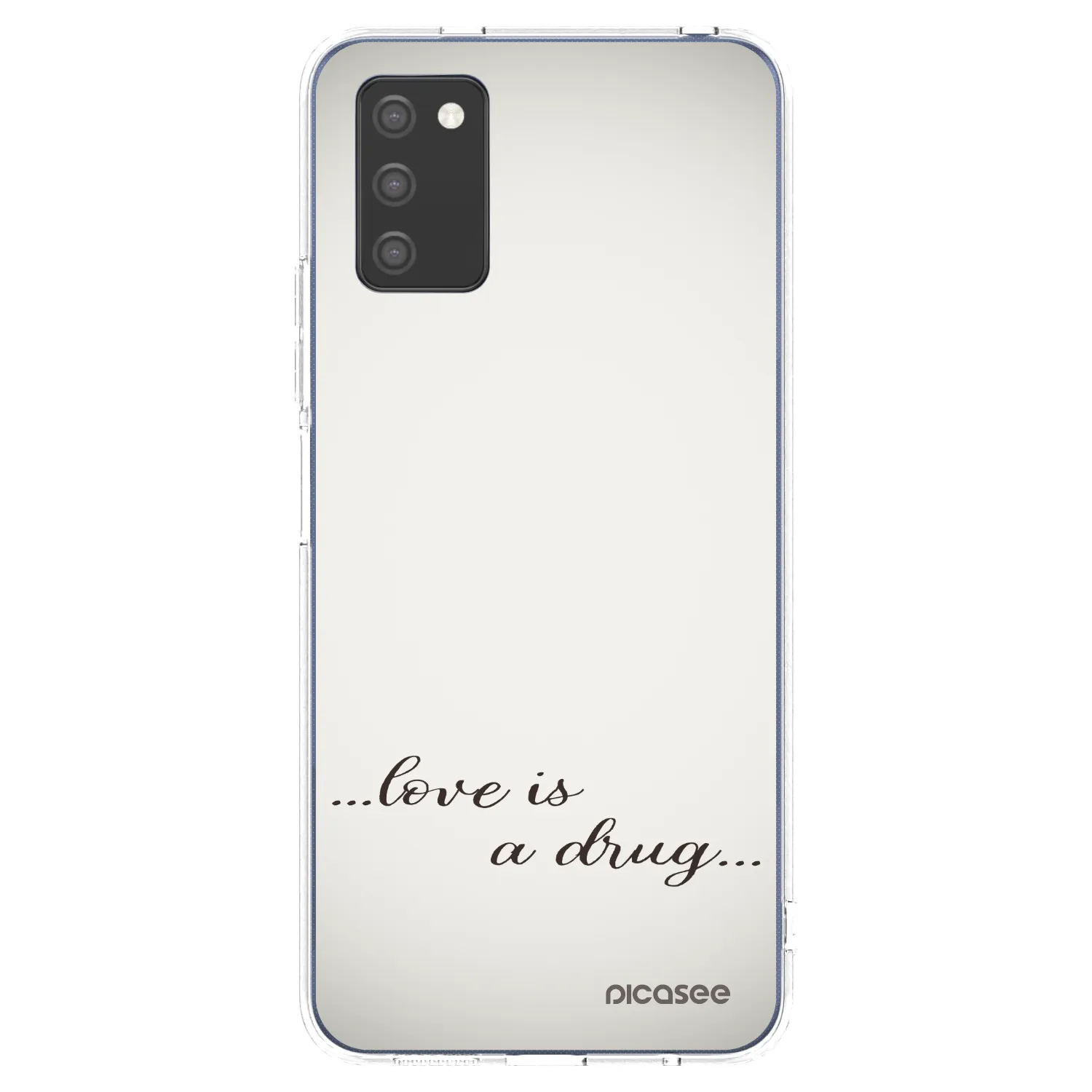 Picasee silikonska prozirna maskica za Samsung Galaxy A03s A037G - Love is a drug