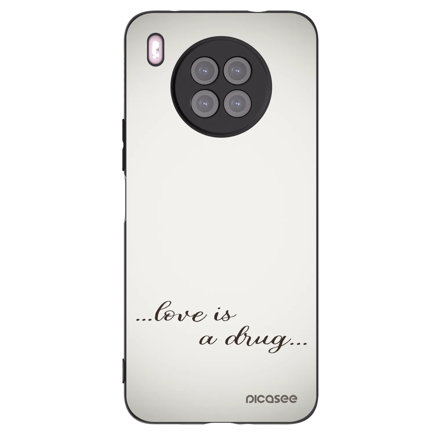 Picasee crna silikonska maskica za Huawei Nova 8i - Love is a drug
