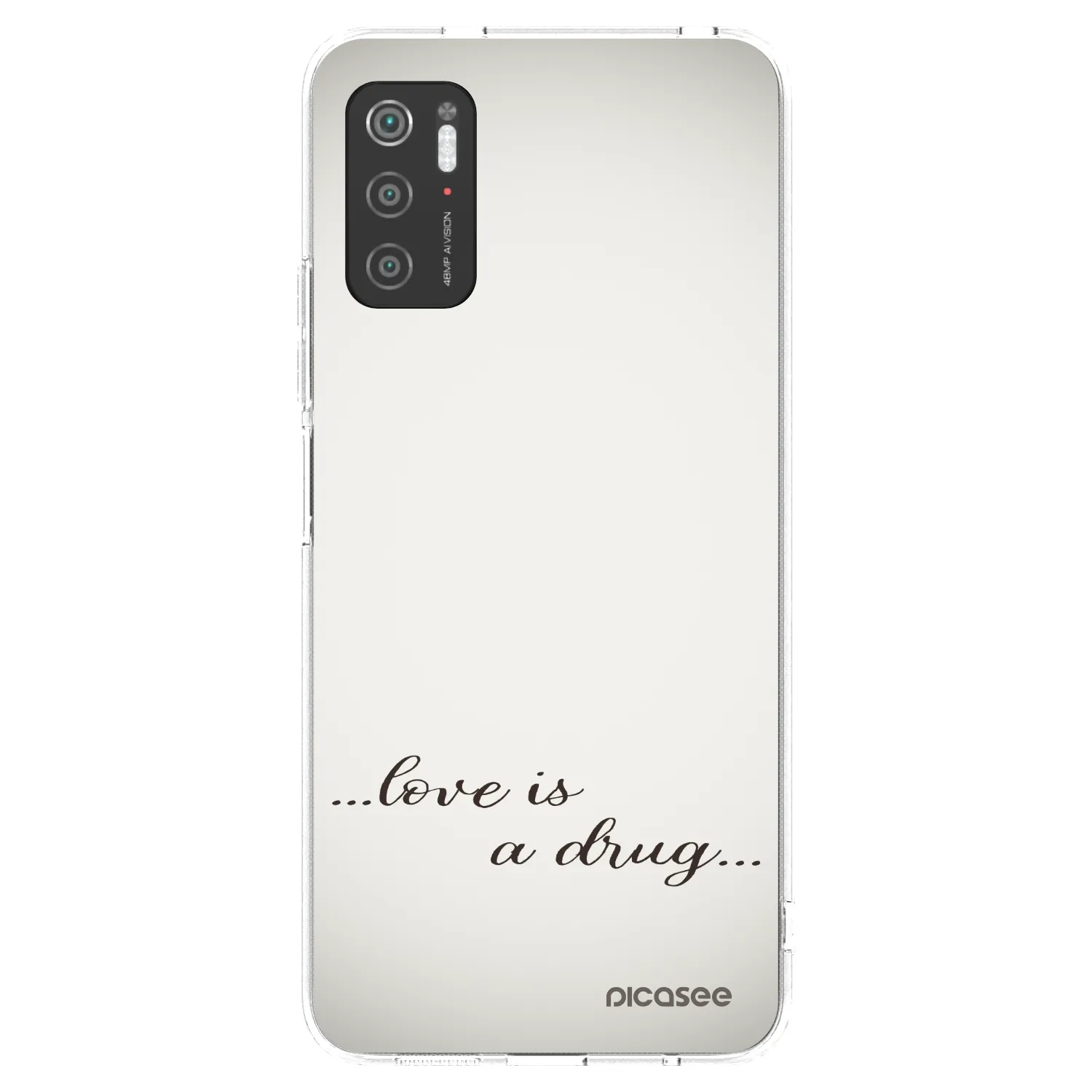 Picasee silikonska prozirna maskica za Xiaomi Poco M3 Pro 5G - Love is a drug