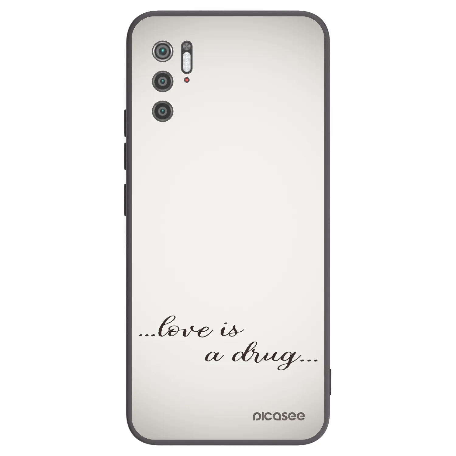 Picasee crna silikonska maskica za Xiaomi Poco M3 Pro 5G - Love is a drug