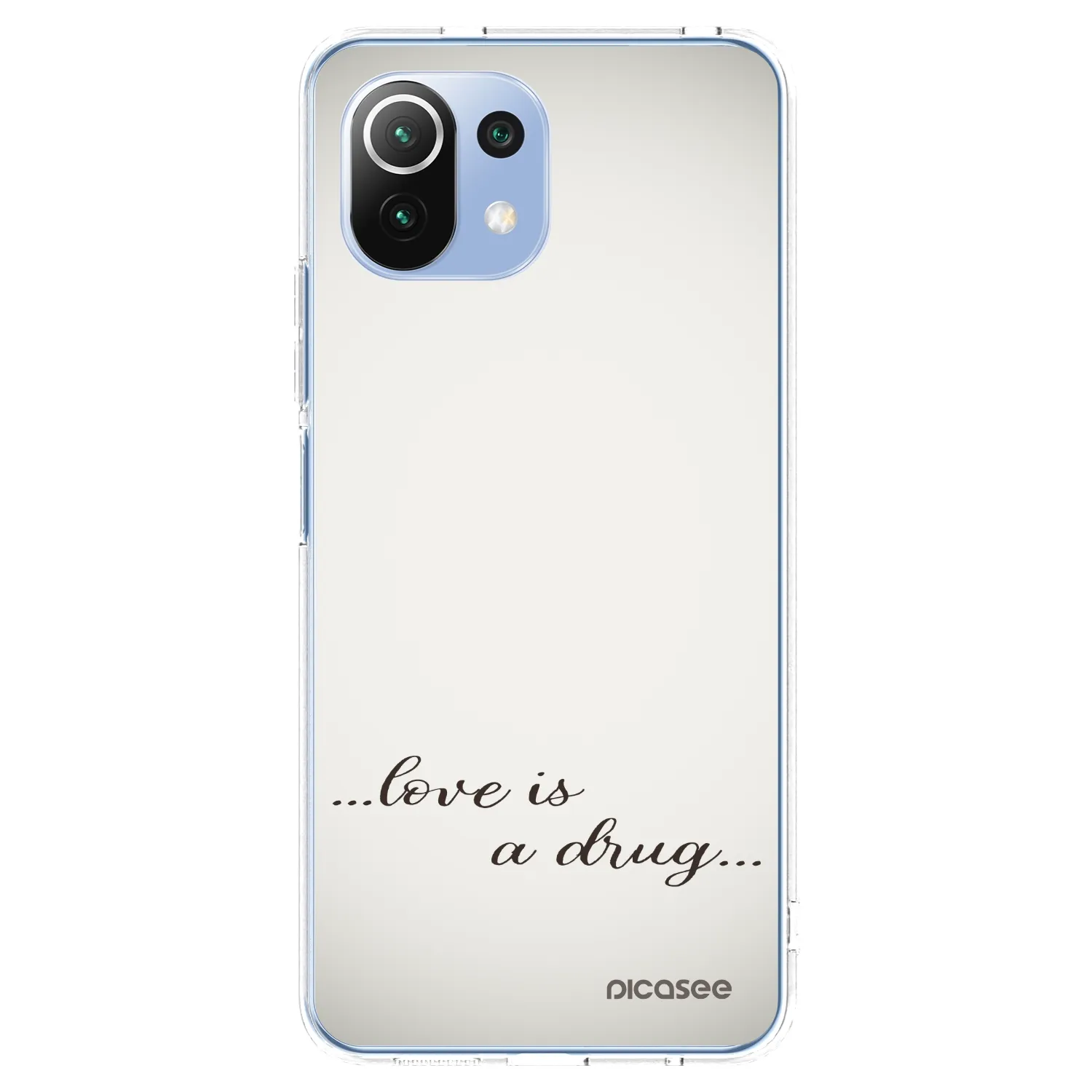Picasee silikonska prozirna maskica za Xiaomi 11 Lite 5G NE - Love is a drug