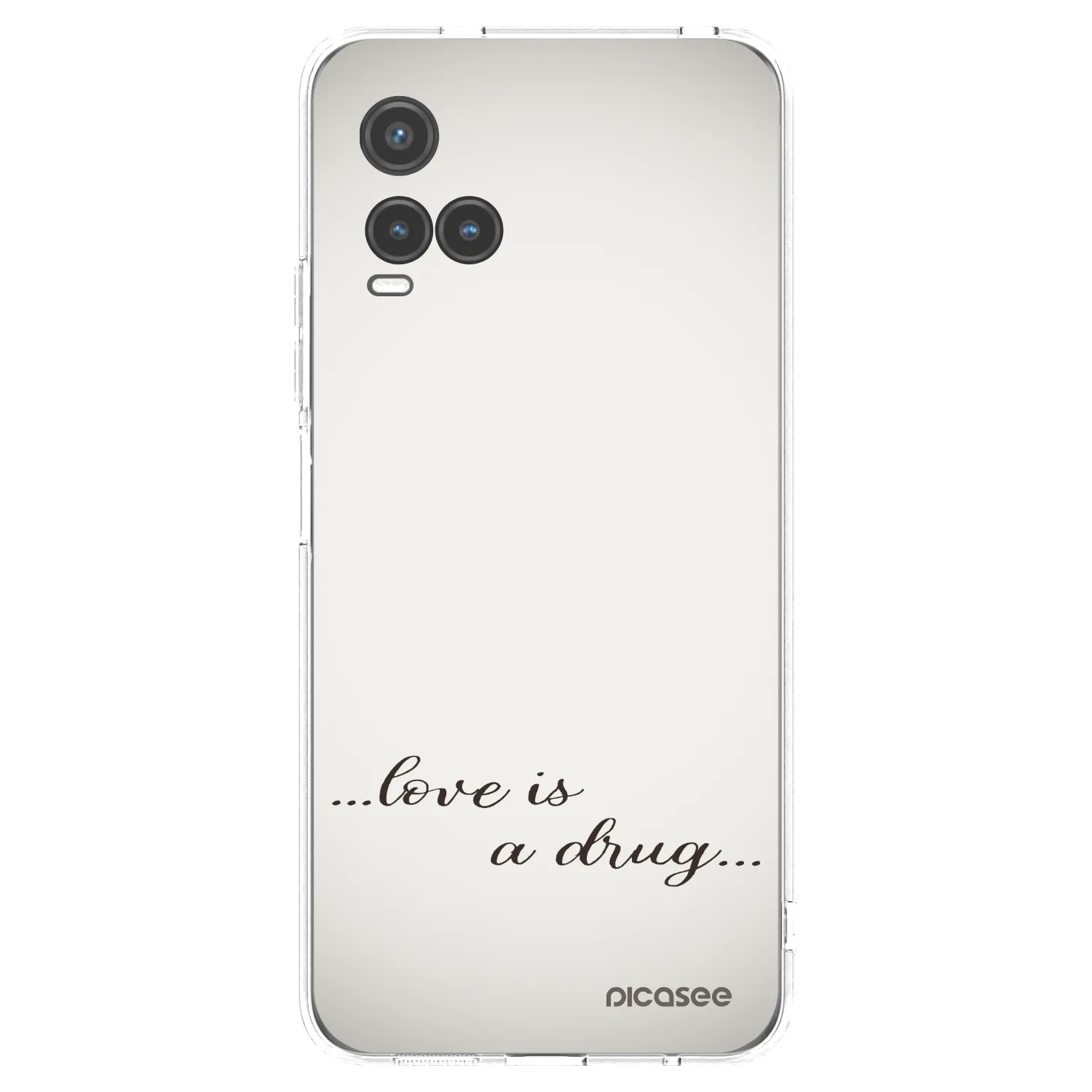Picasee silikonska prozirna maskica za Vivo Y33s - Love is a drug
