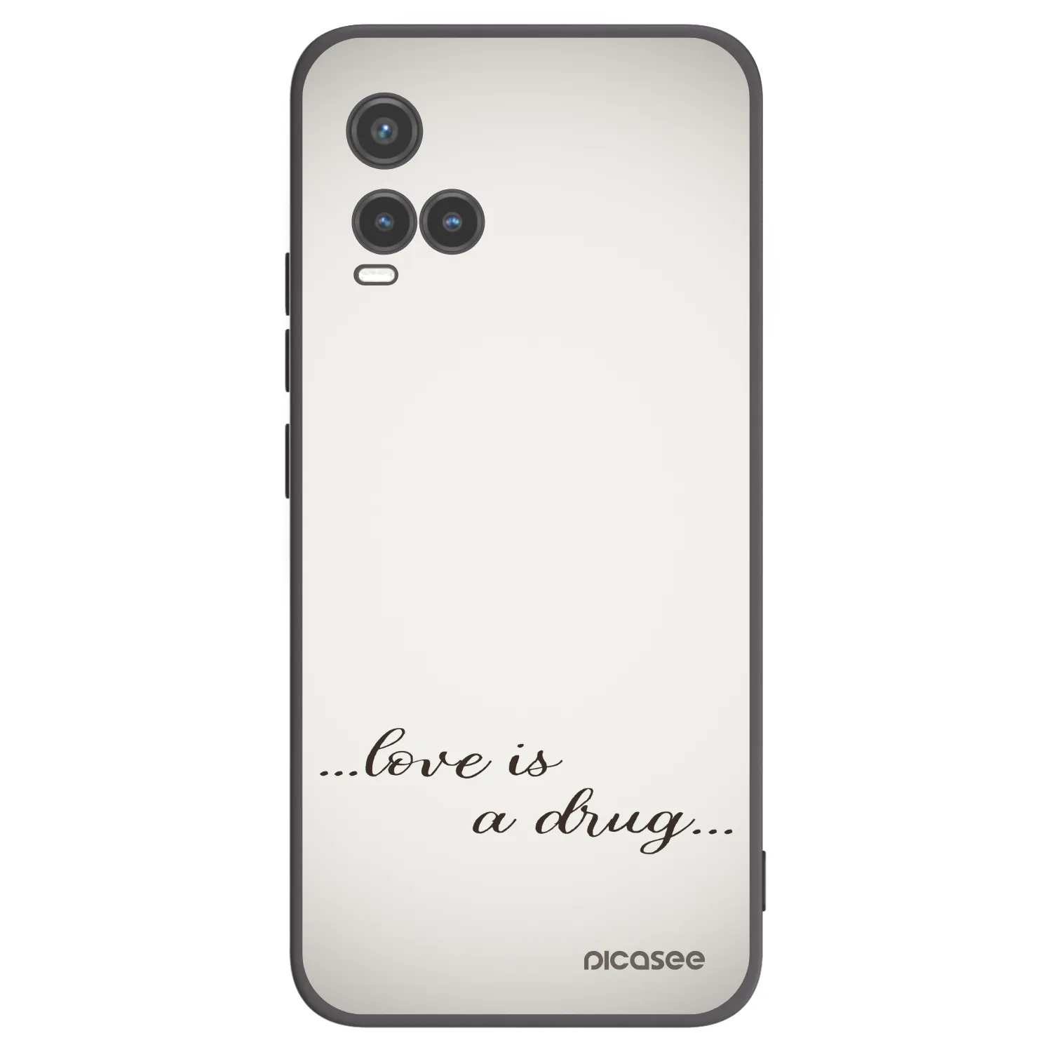 Picasee crna silikonska maskica za Vivo Y33s - Love is a drug