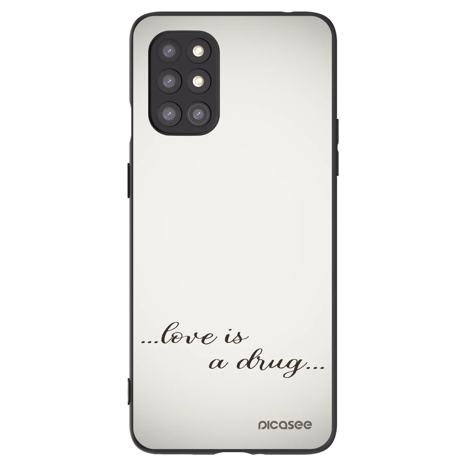 Picasee crna silikonska maskica za OnePlus 8T - Love is a drug