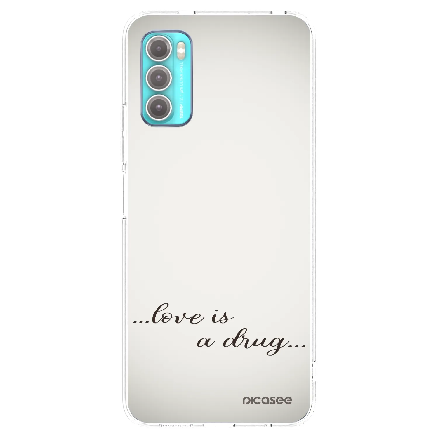 Picasee silikonska prozirna maskica za Motorola Moto G60 - Love is a drug
