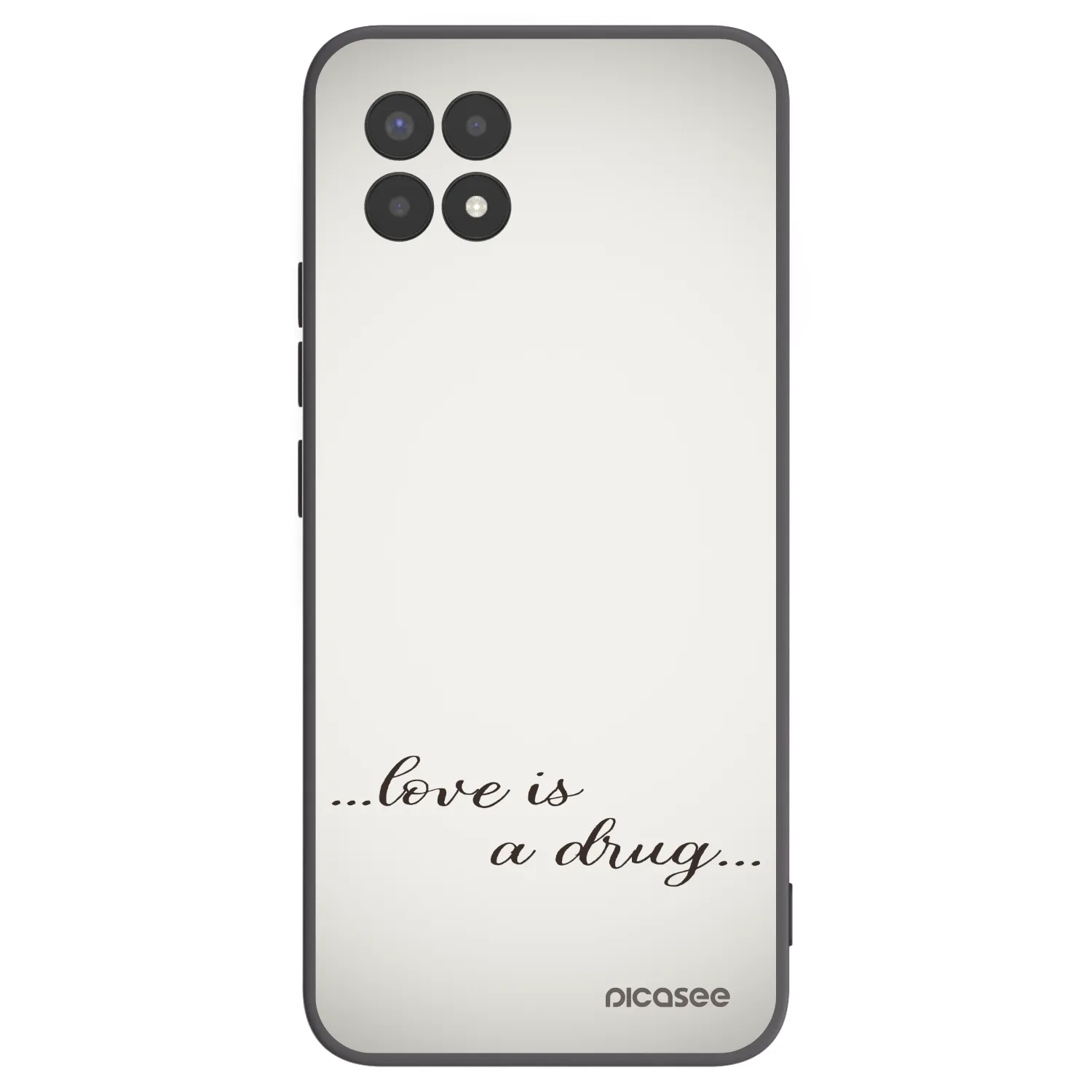 Picasee crna silikonska maskica za Realme 8i - Love is a drug