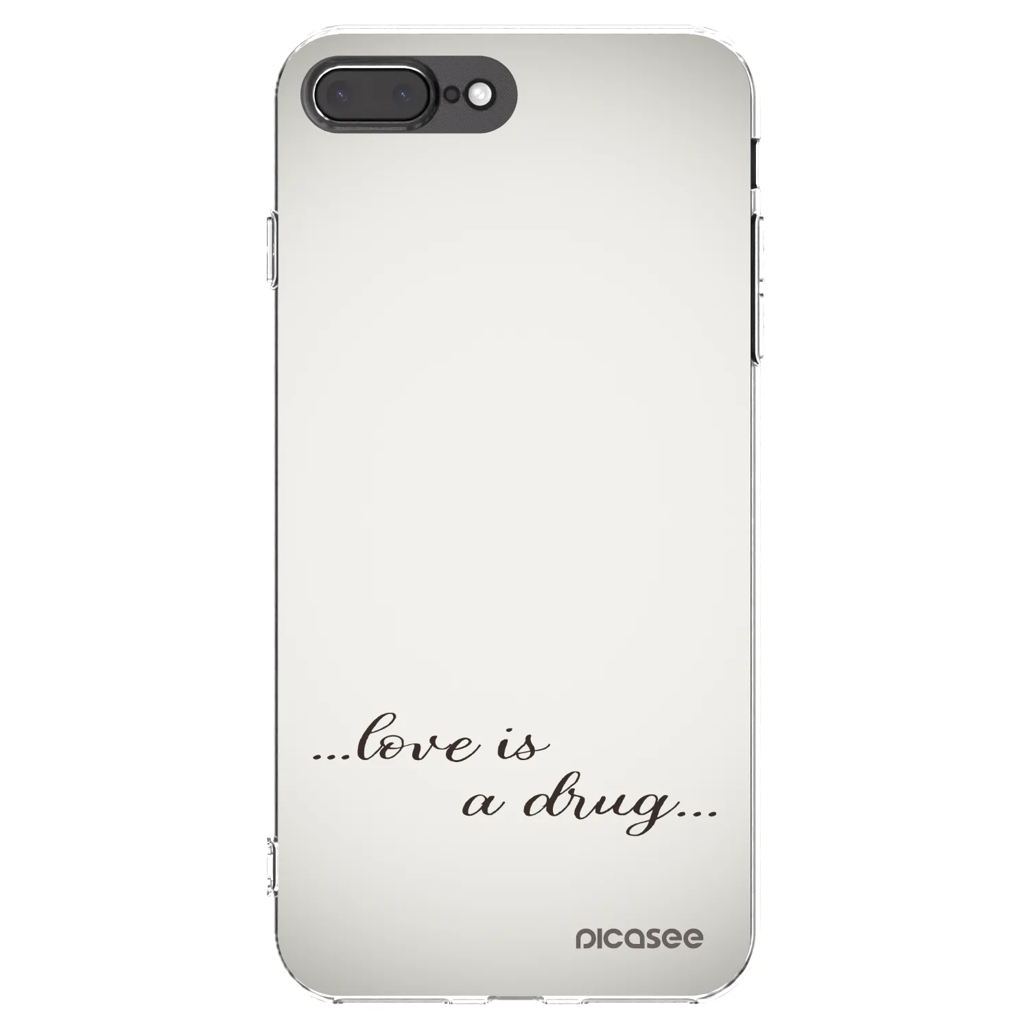 Picasee silikonska prozirna maskica za Apple iPhone 7 Plus - Love is a drug