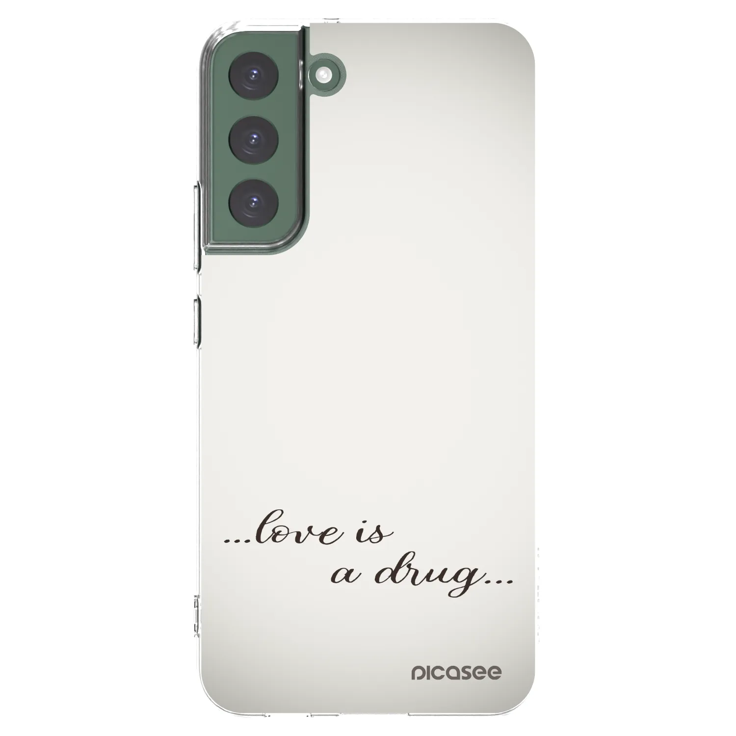 Picasee silikonska prozirna maskica za Samsung Galaxy S22+ 5G - Love is a drug
