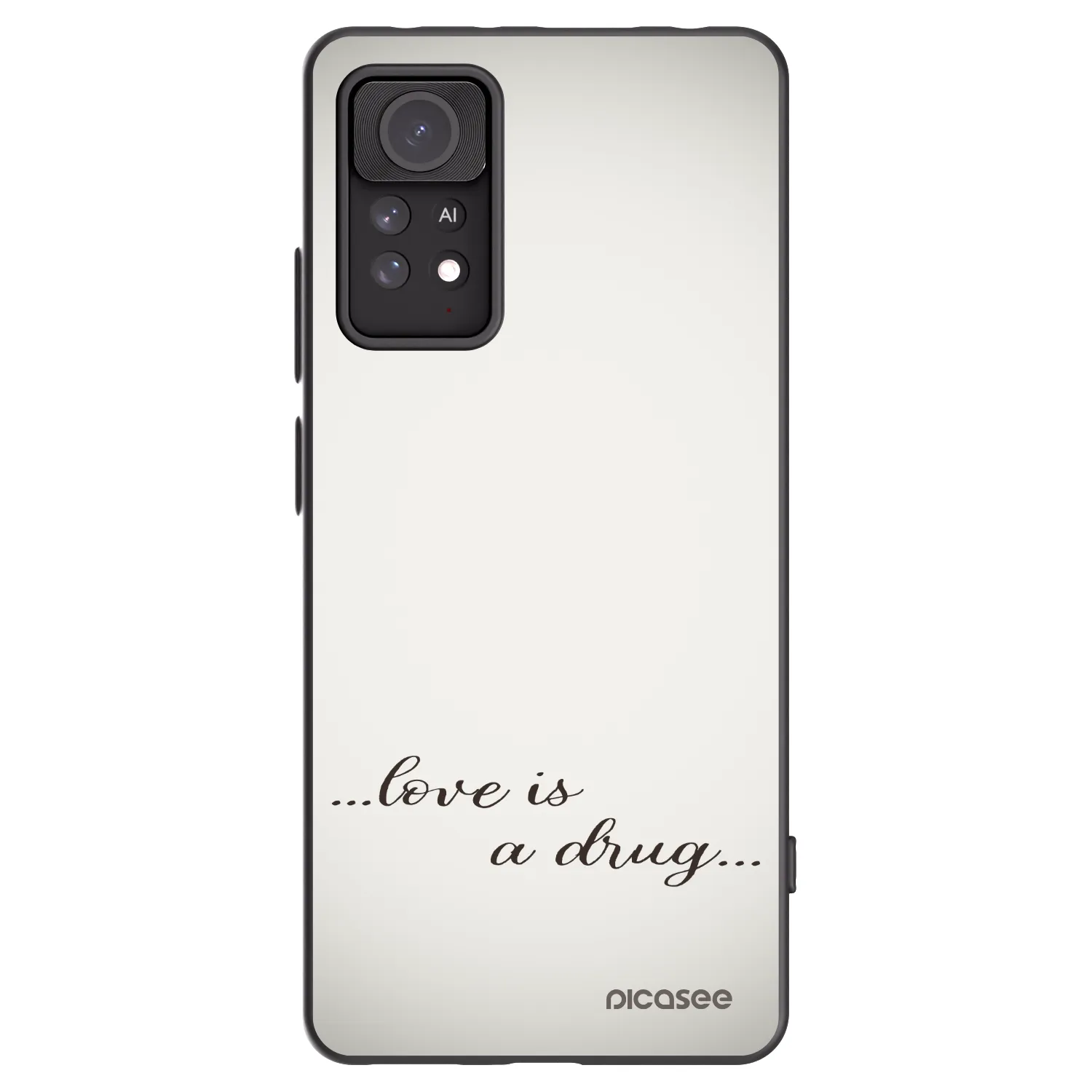Picasee crna silikonska maskica za Xiaomi Redmi Note 11 Pro - Love is a drug