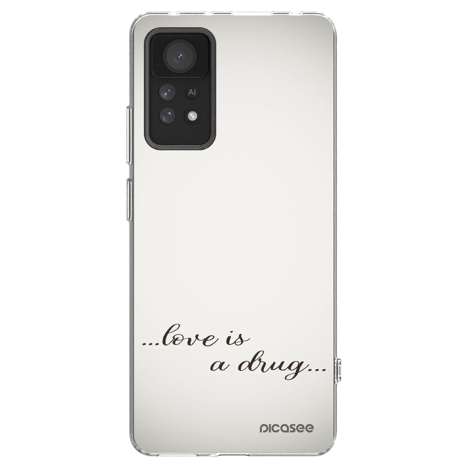 Picasee silikonska prozirna maskica za Xiaomi Redmi Note 11 Pro - Love is a drug
