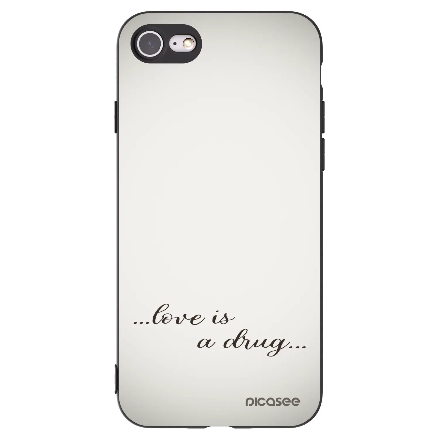 Picasee crna silikonska maskica za Apple iPhone SE 2022 - Love is a drug