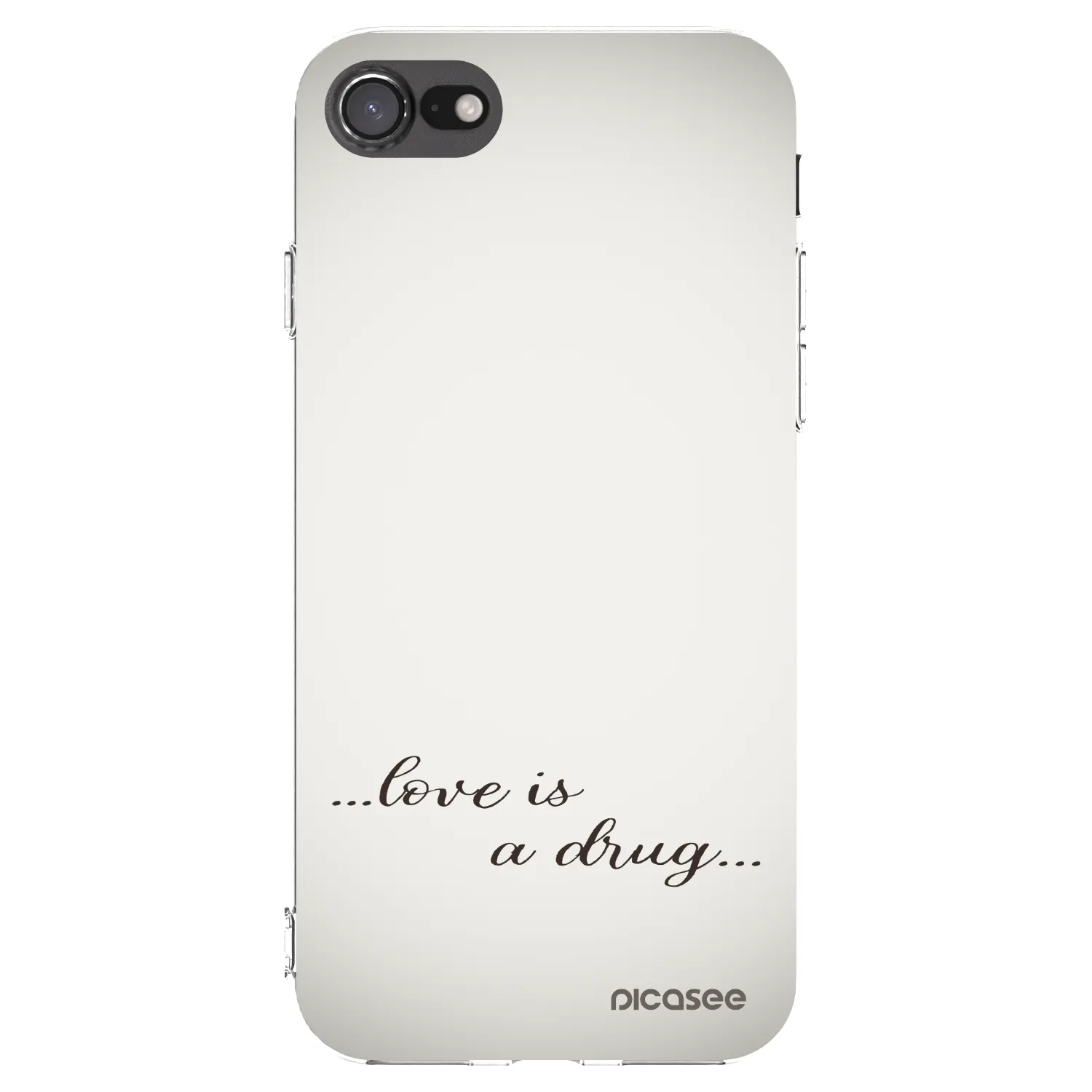 Picasee silikonska prozirna maskica za Apple iPhone SE 2022 - Love is a drug