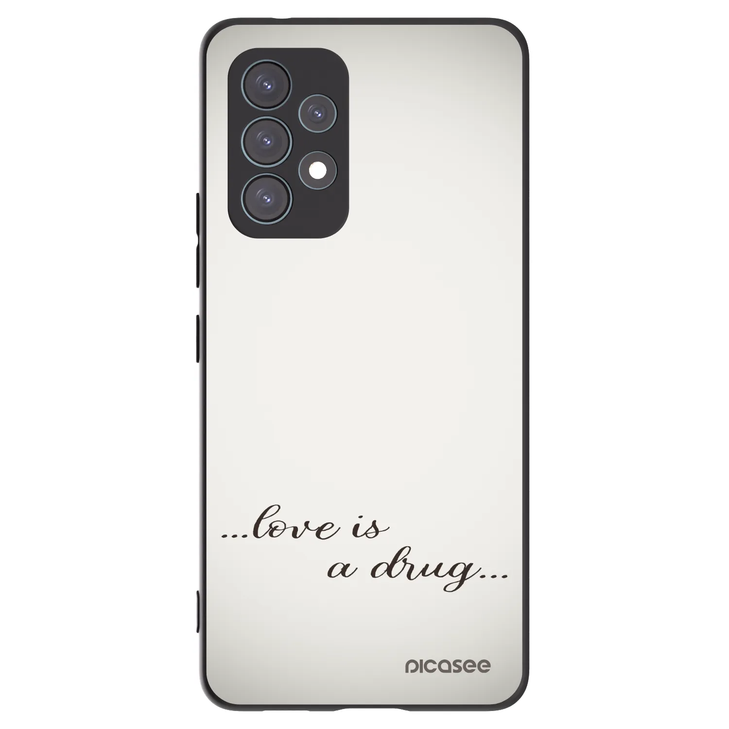 Picasee crna silikonska maskica za Samsung Galaxy A53 5G A536 - Love is a drug