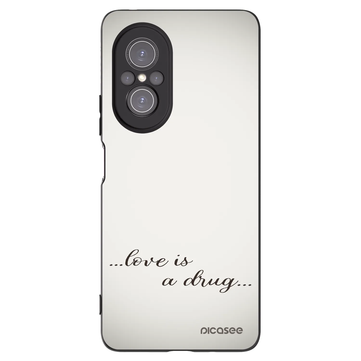 Picasee crna silikonska maskica za Huawei Nova 9 SE - Love is a drug