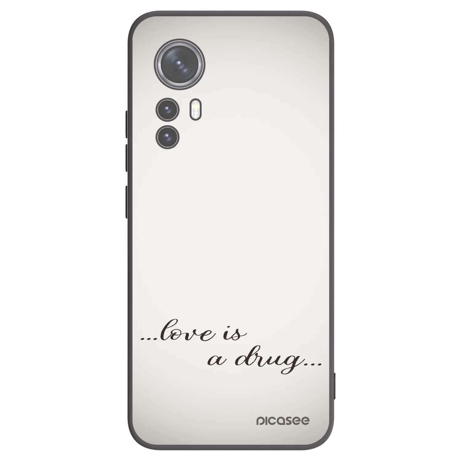 Picasee crna silikonska maskica za Xiaomi 12 - Love is a drug