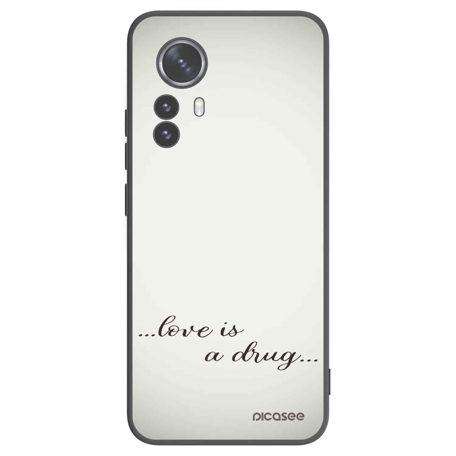 Picasee crna silikonska maskica za Xiaomi 12 Pro - Love is a drug
