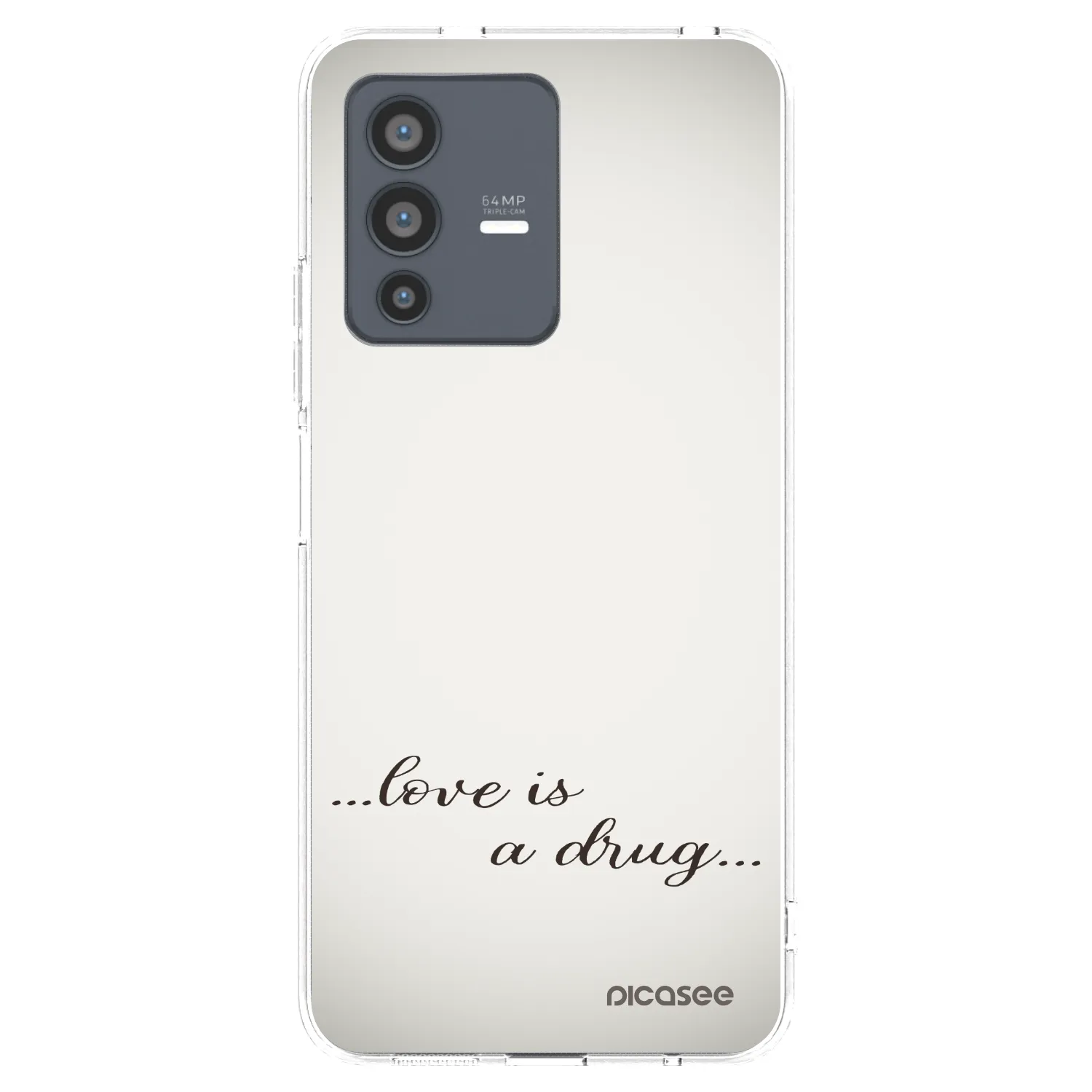 Picasee silikonska prozirna maskica za Vivo V23 5G - Love is a drug