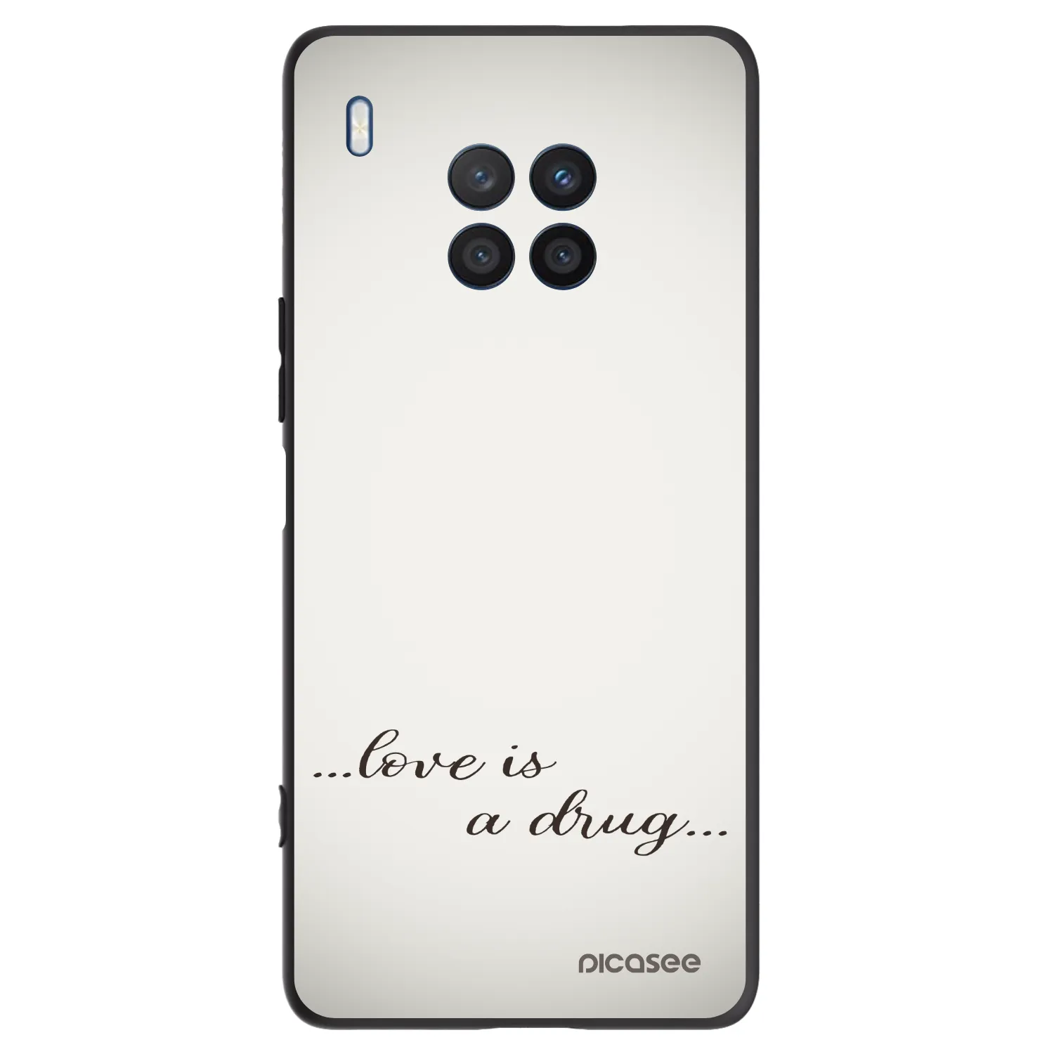 Picasee crna silikonska maskica za Honor 50 Lite - Love is a drug