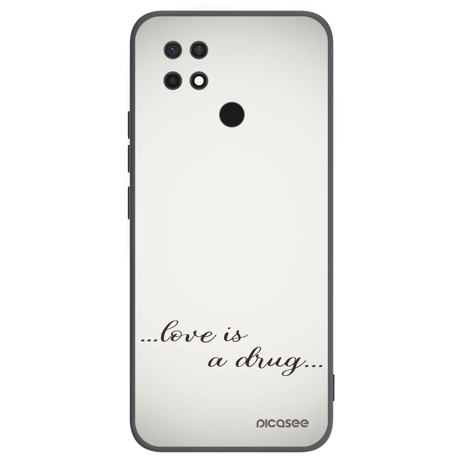 Picasee crna silikonska maskica za Xiaomi Redmi 10C - Love is a drug