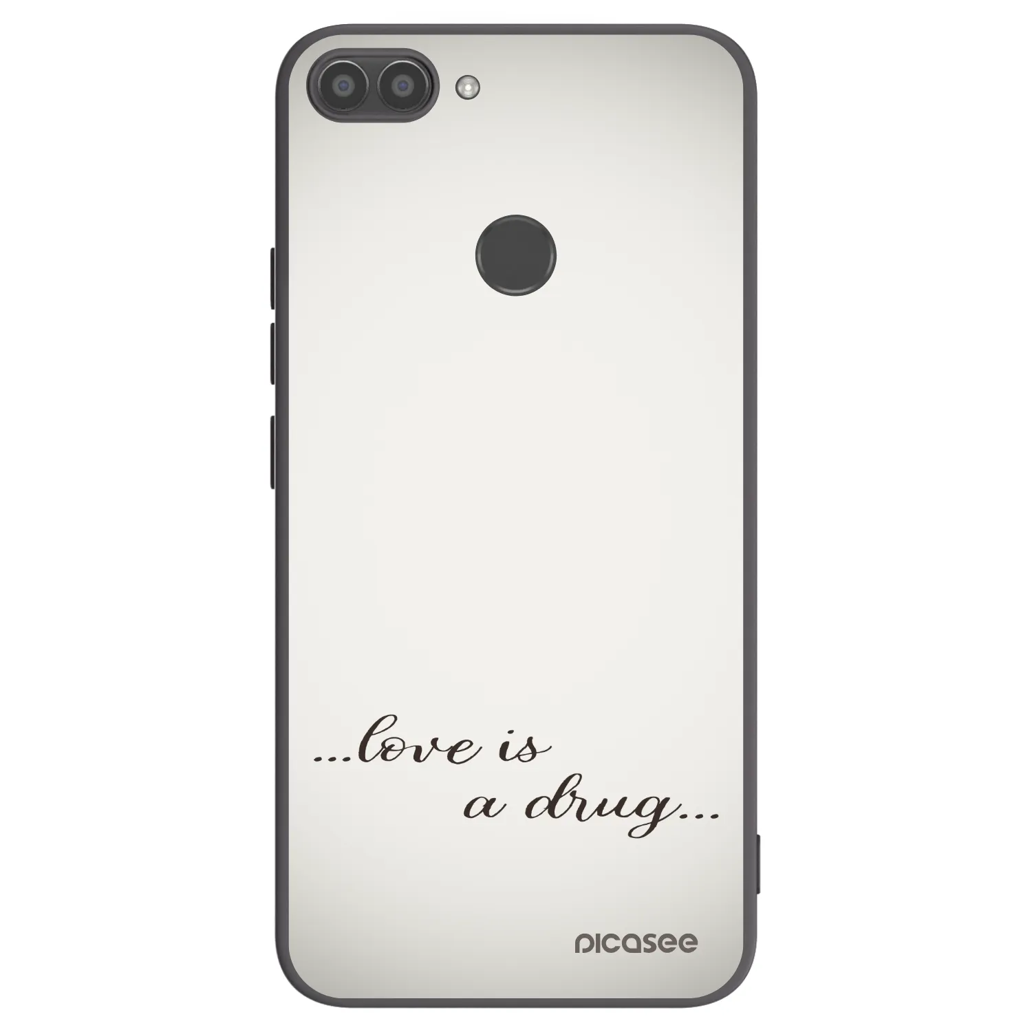 Picasee crna silikonska maskica za Huawei P Smart - Love is a drug