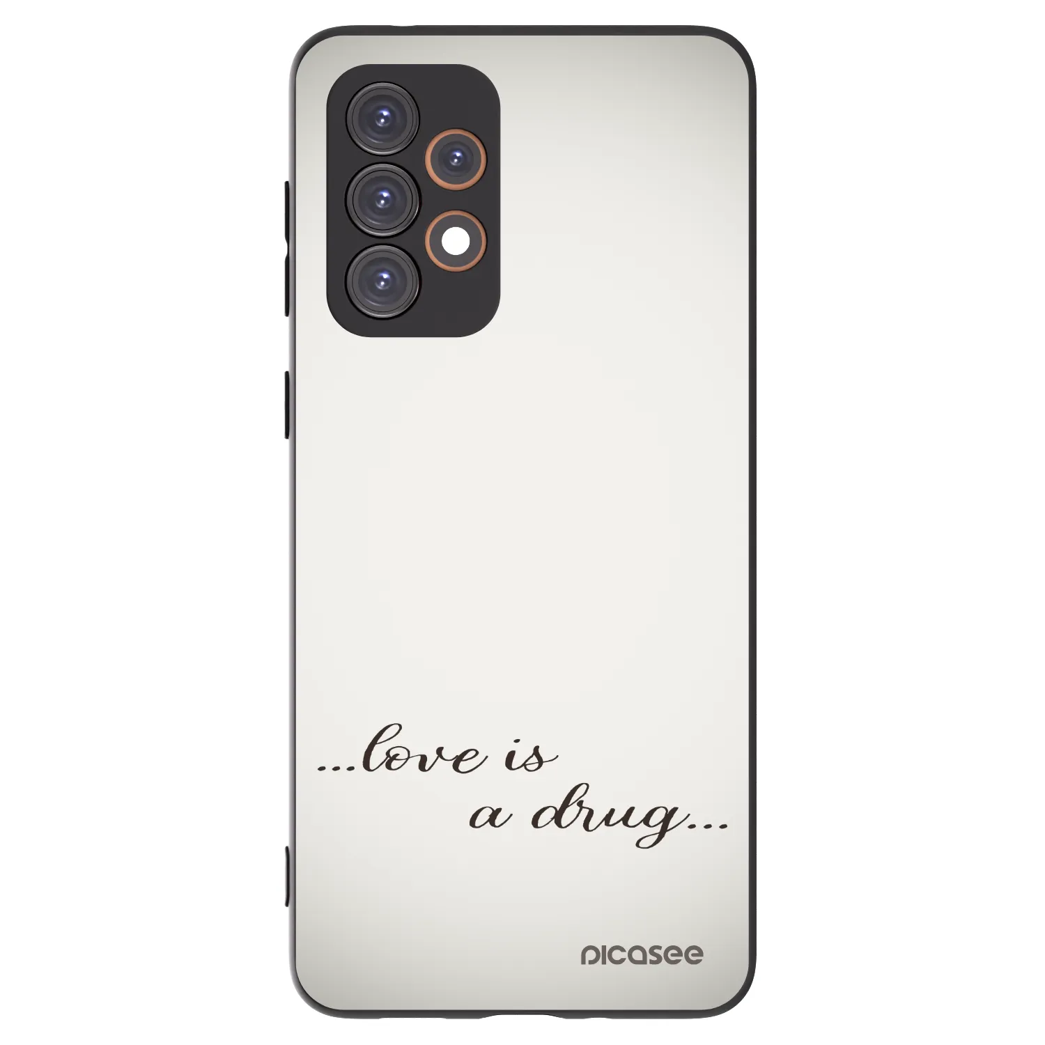 Picasee crna silikonska maskica za Samsung Galaxy A33 5G A336 - Love is a drug