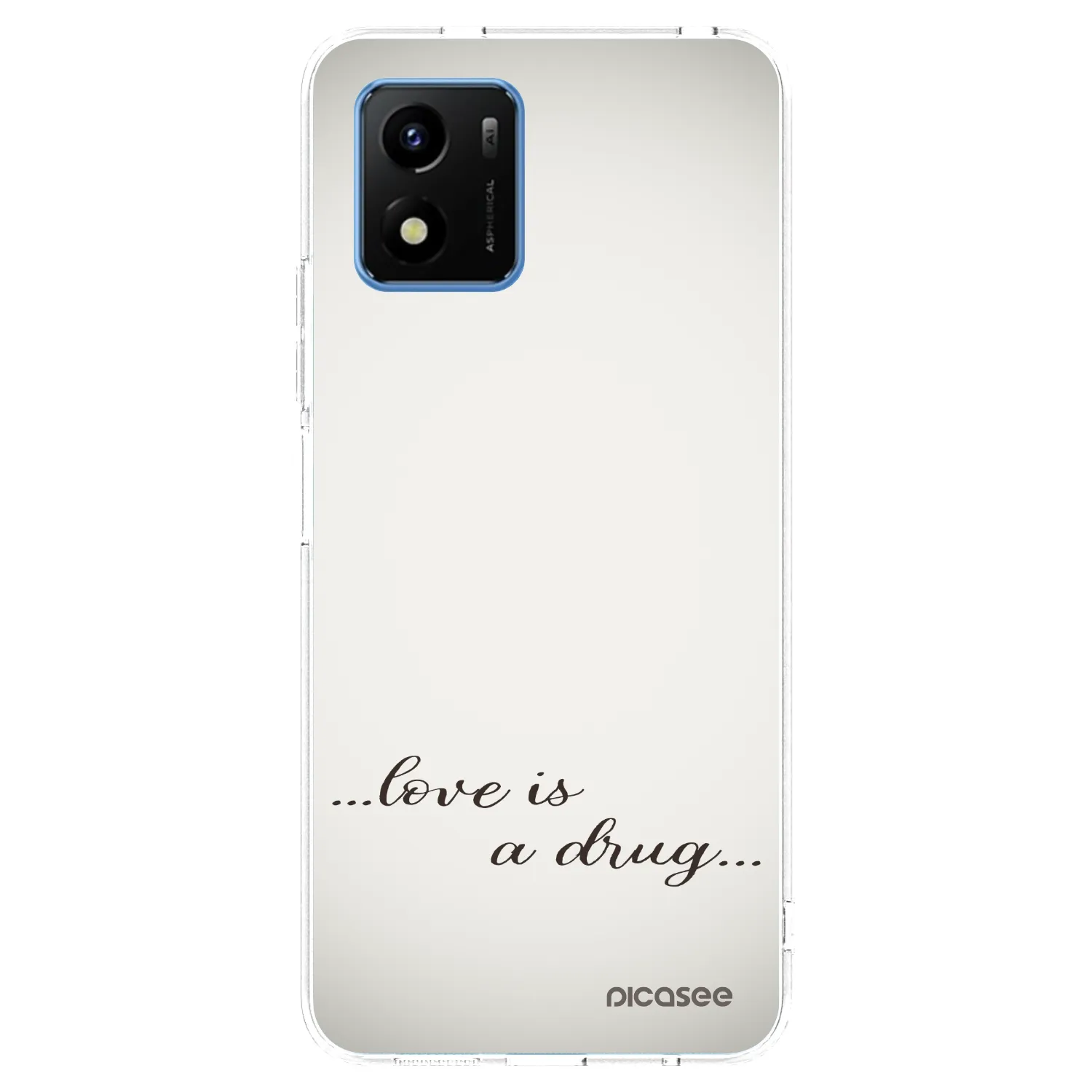 Picasee silikonska prozirna maskica za Vivo Y01 - Love is a drug