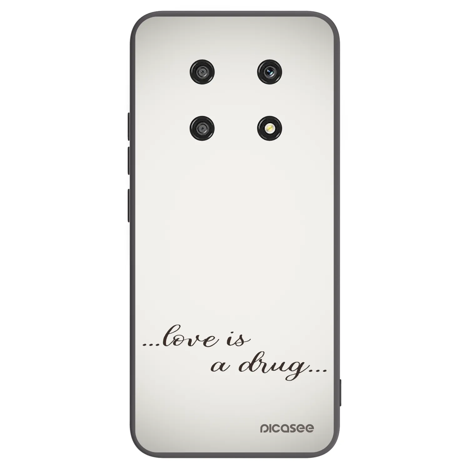 Picasee crna silikonska maskica za Honor Magic4 Lite 5G - Love is a drug