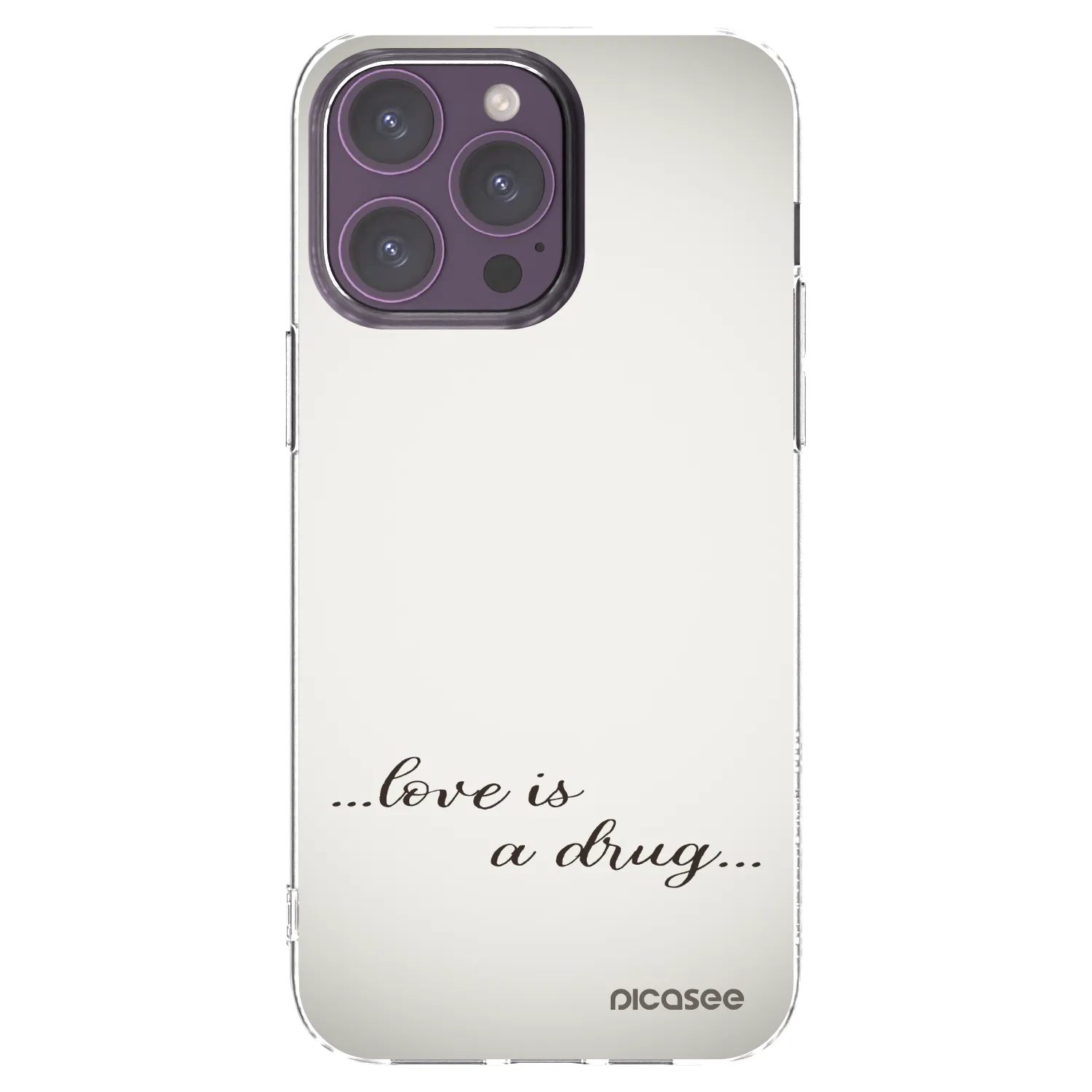 Picasee silikonska prozirna maskica za Apple iPhone 14 Pro Max - Love is a drug