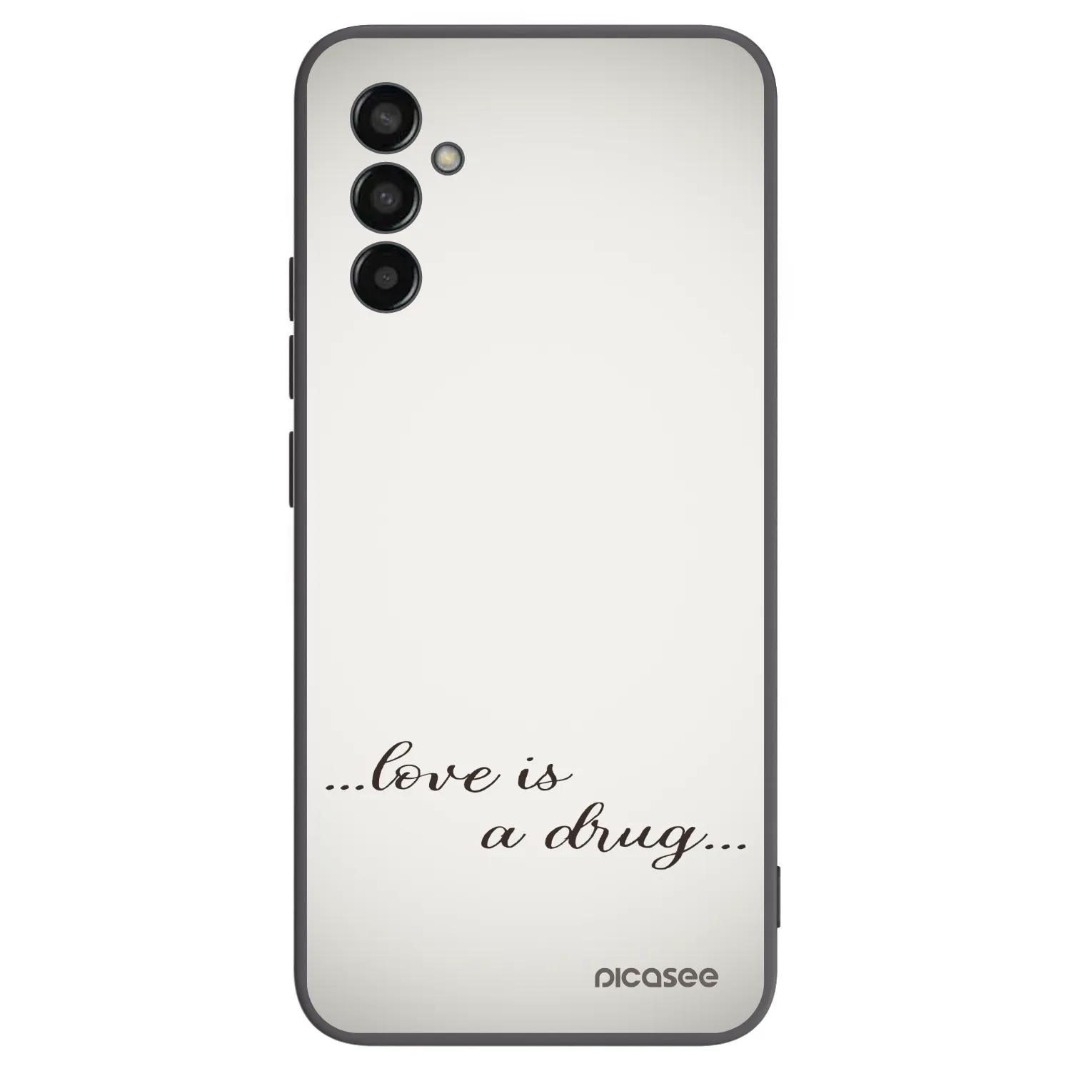 Picasee crna silikonska maskica za Samsung Galaxy M13 M135F - Love is a drug