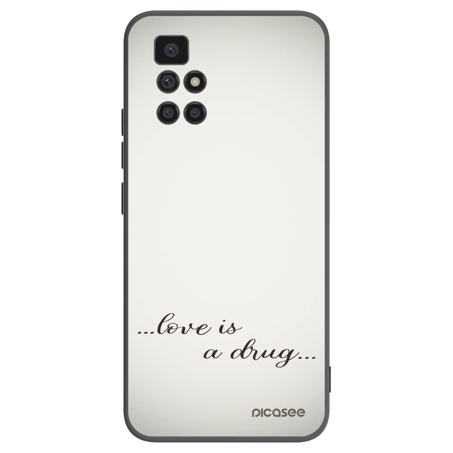 Picasee crna silikonska maskica za Xiaomi Redmi 10 (2022) - Love is a drug