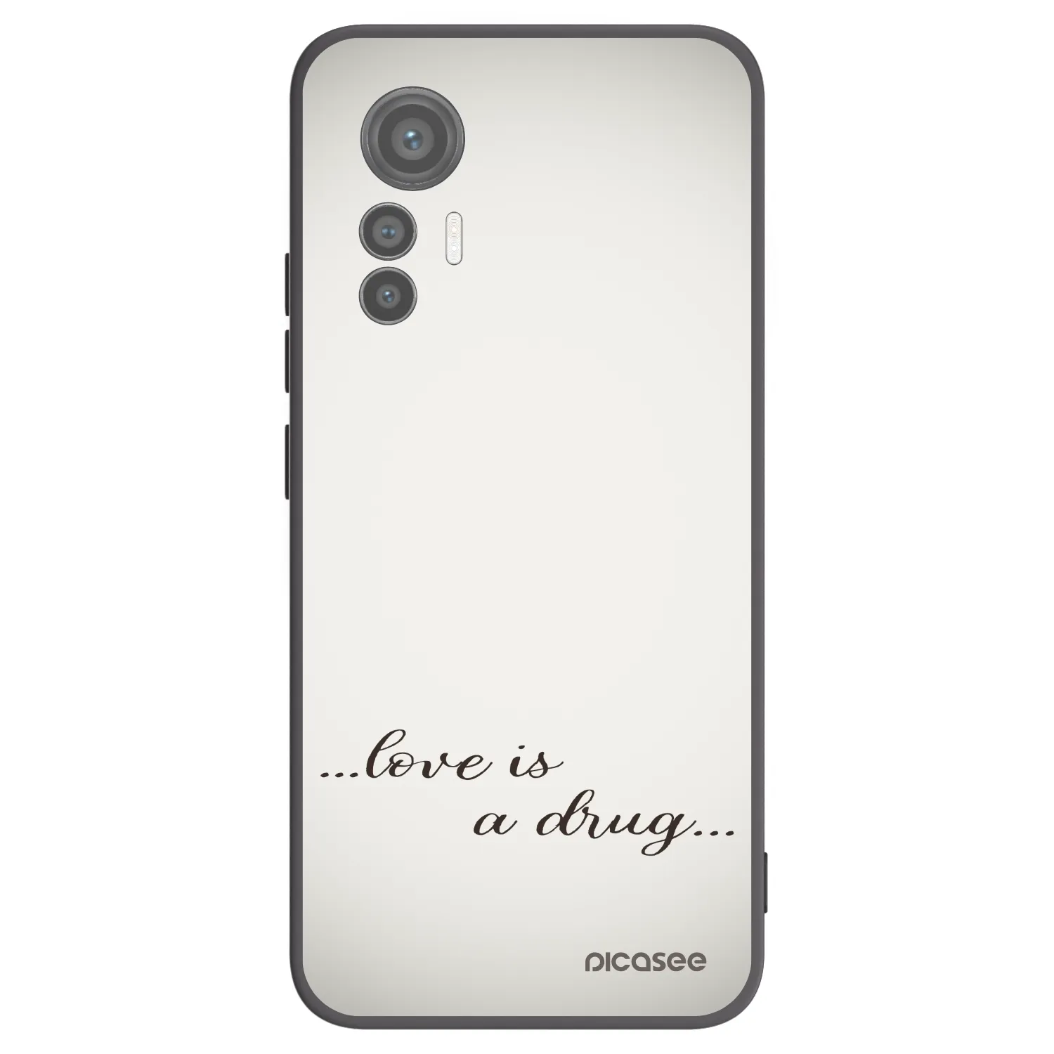 Picasee crna silikonska maskica za Xiaomi 12 Lite - Love is a drug