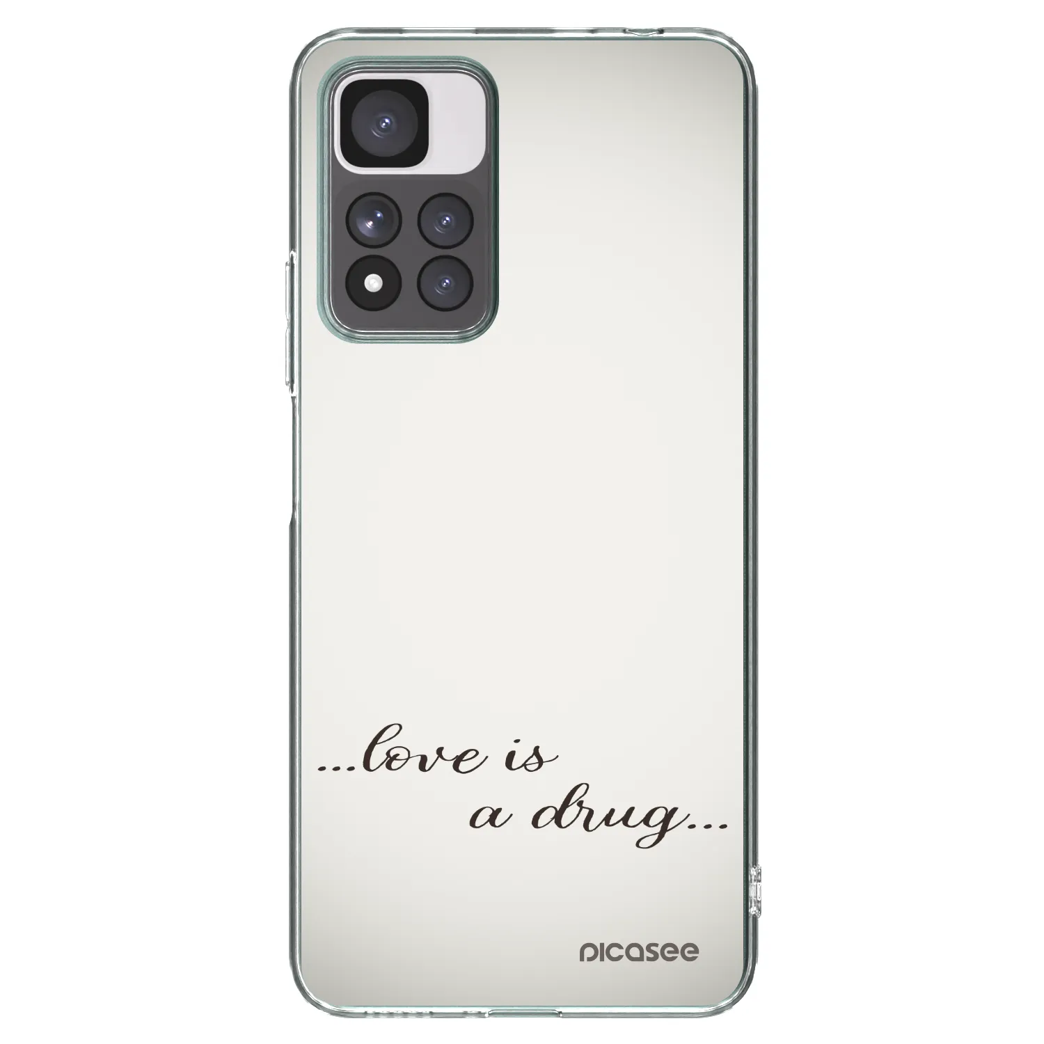 Picasee silikonska prozirna maskica za Xiaomi Redmi Note 11 Pro+ 5G - Love is a drug