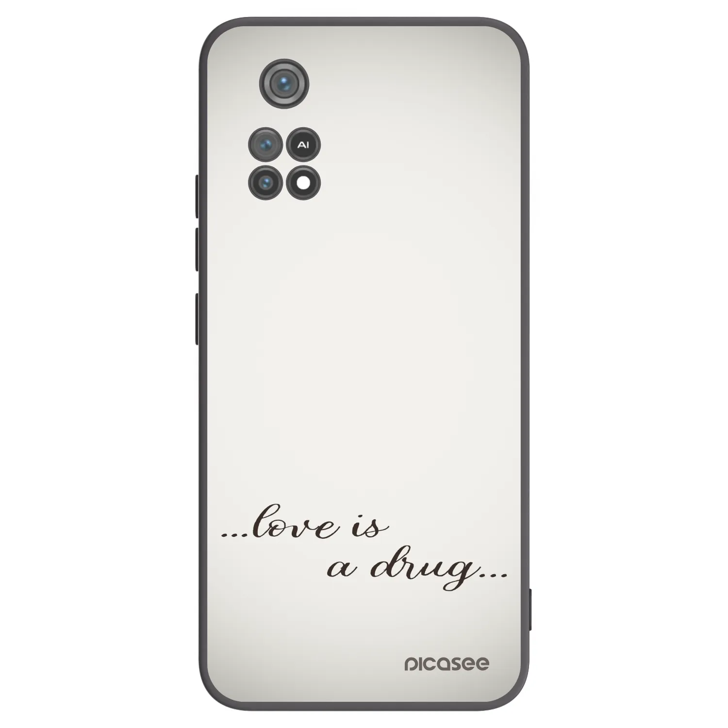 Picasee crna silikonska maskica za Xiaomi Poco M4 Pro - Love is a drug