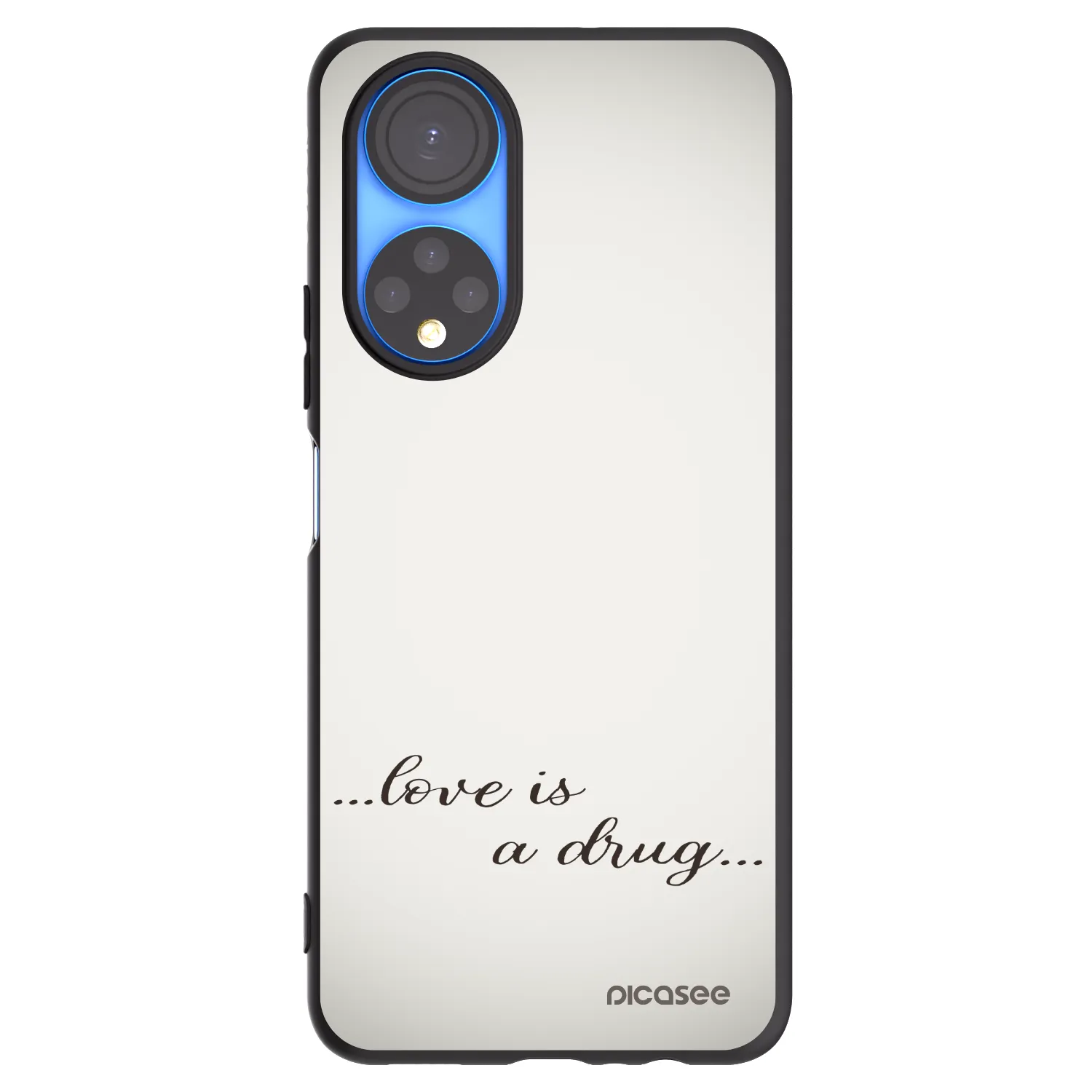 Picasee crna silikonska maskica za Honor X7 - Love is a drug