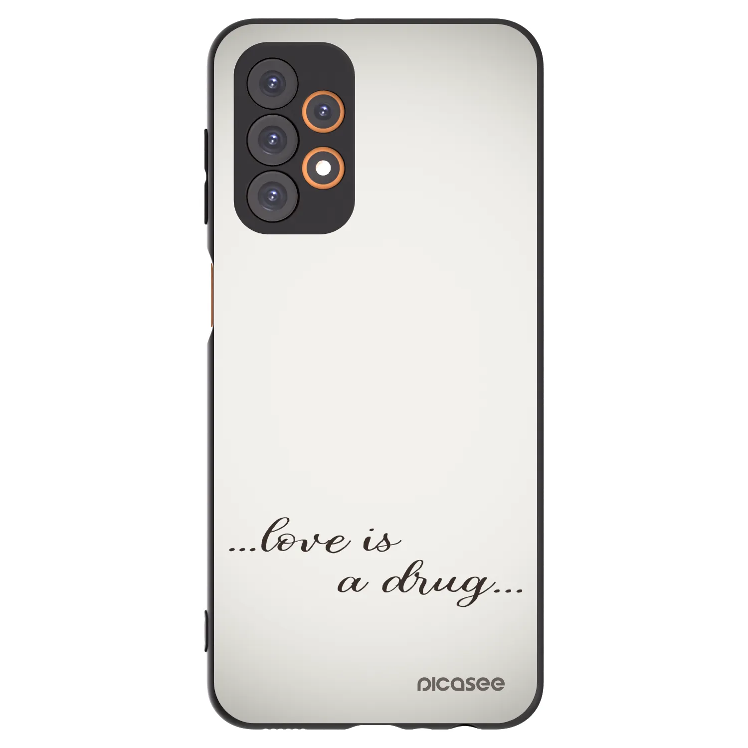 Picasee crna silikonska maskica za Samsung Galaxy A23 A236B 5G - Love is a drug
