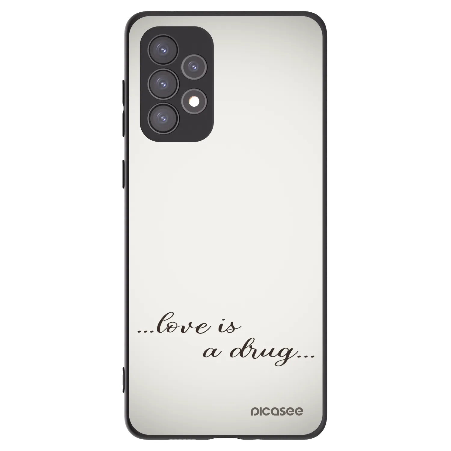 Picasee crna silikonska maskica za Samsung Galaxy A73 5G - Love is a drug
