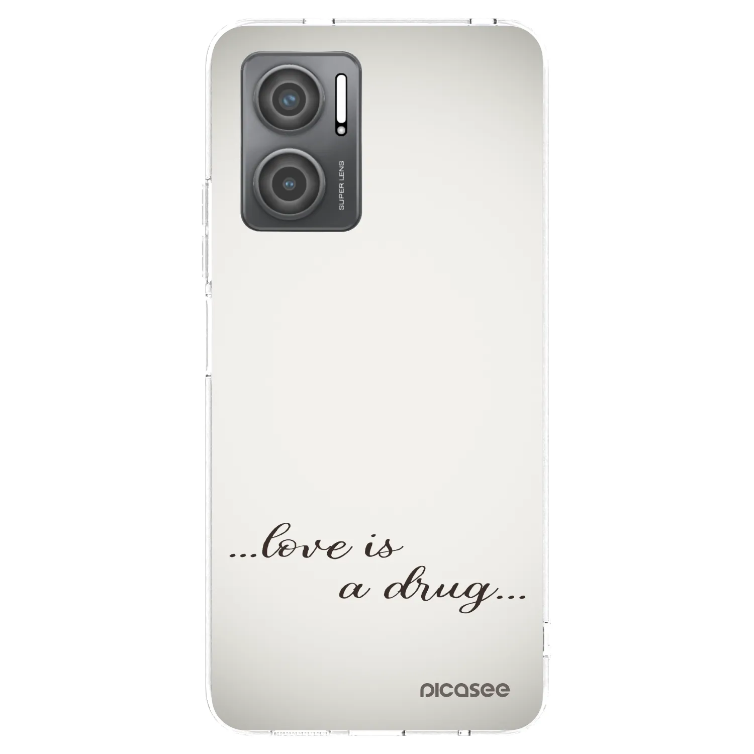 Picasee silikonska prozirna maskica za Xiaomi Redmi 10 5G - Love is a drug