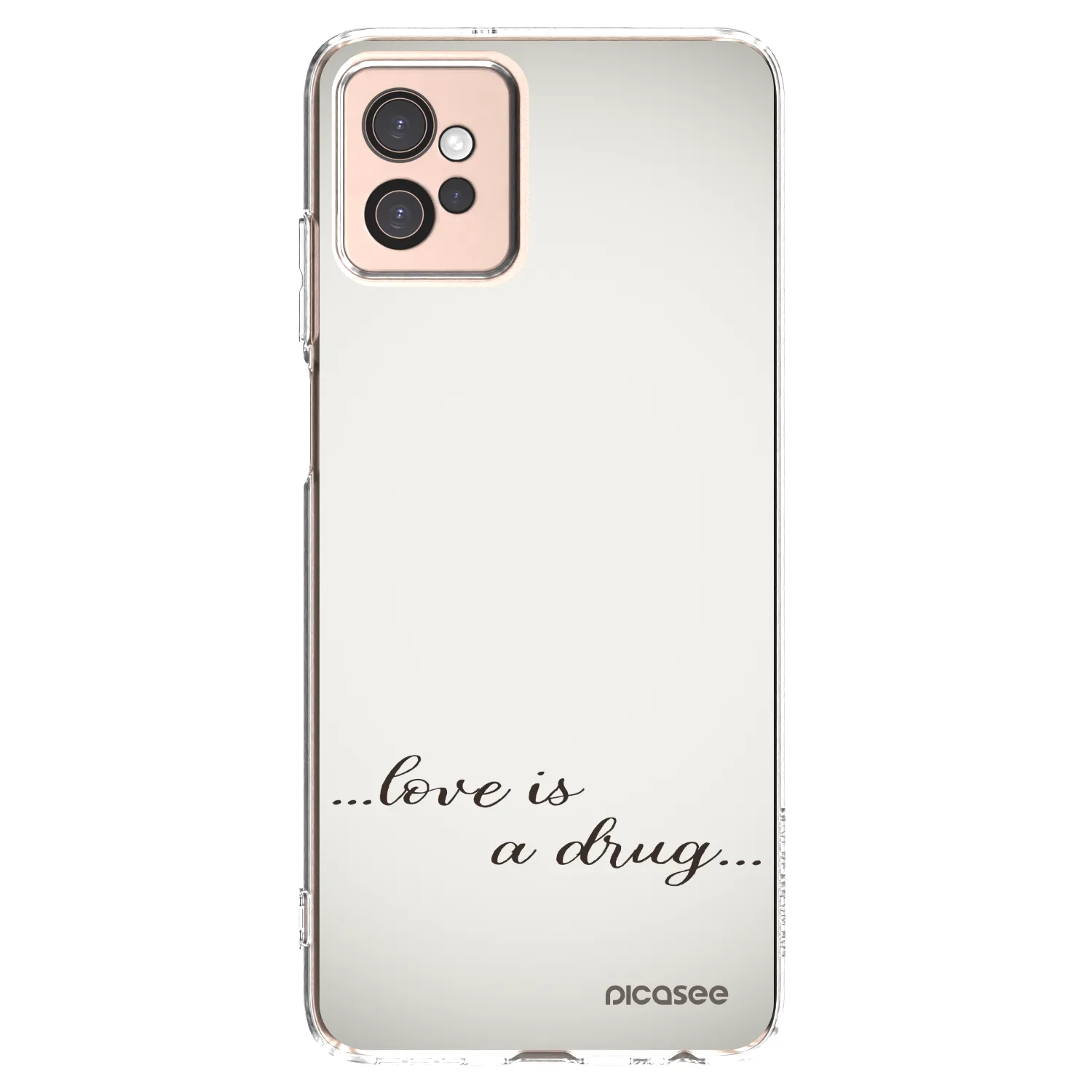 Picasee silikonska prozirna maskica za Motorola Moto G32 - Love is a drug