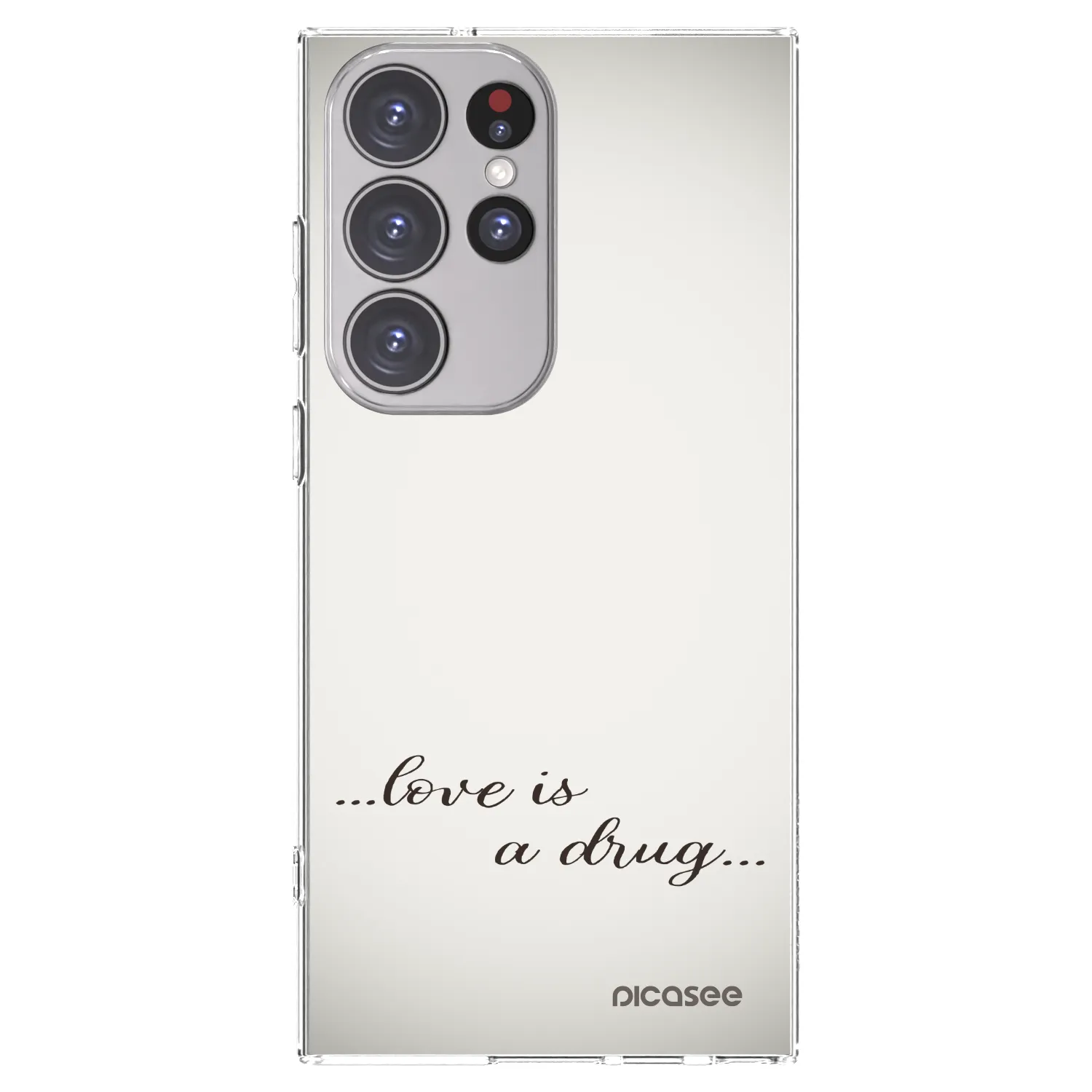 Picasee silikonska prozirna maskica za Samsung Galaxy S23 Ultra 5G - Love is a drug