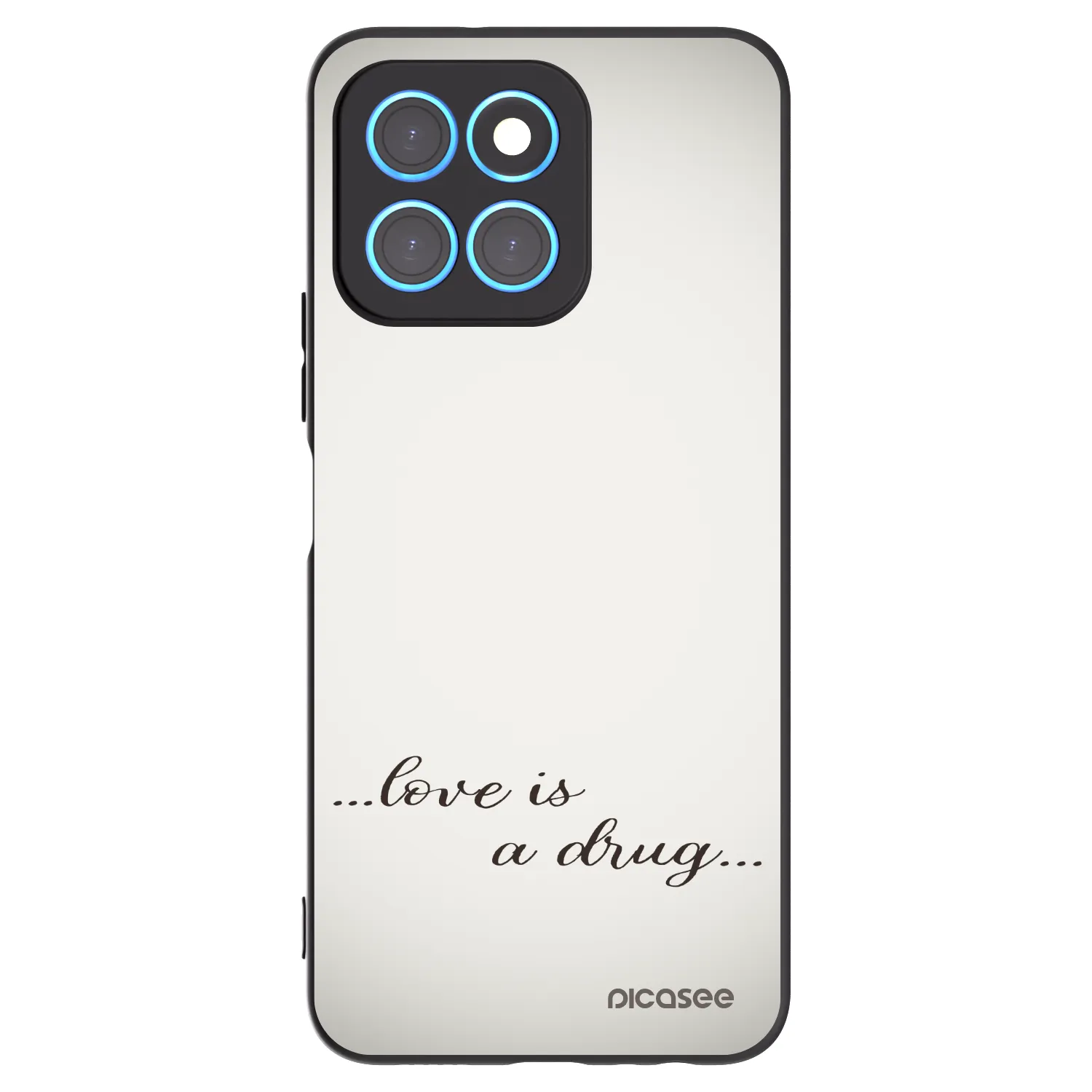 Picasee crna silikonska maskica za Honor X8 5G - Love is a drug