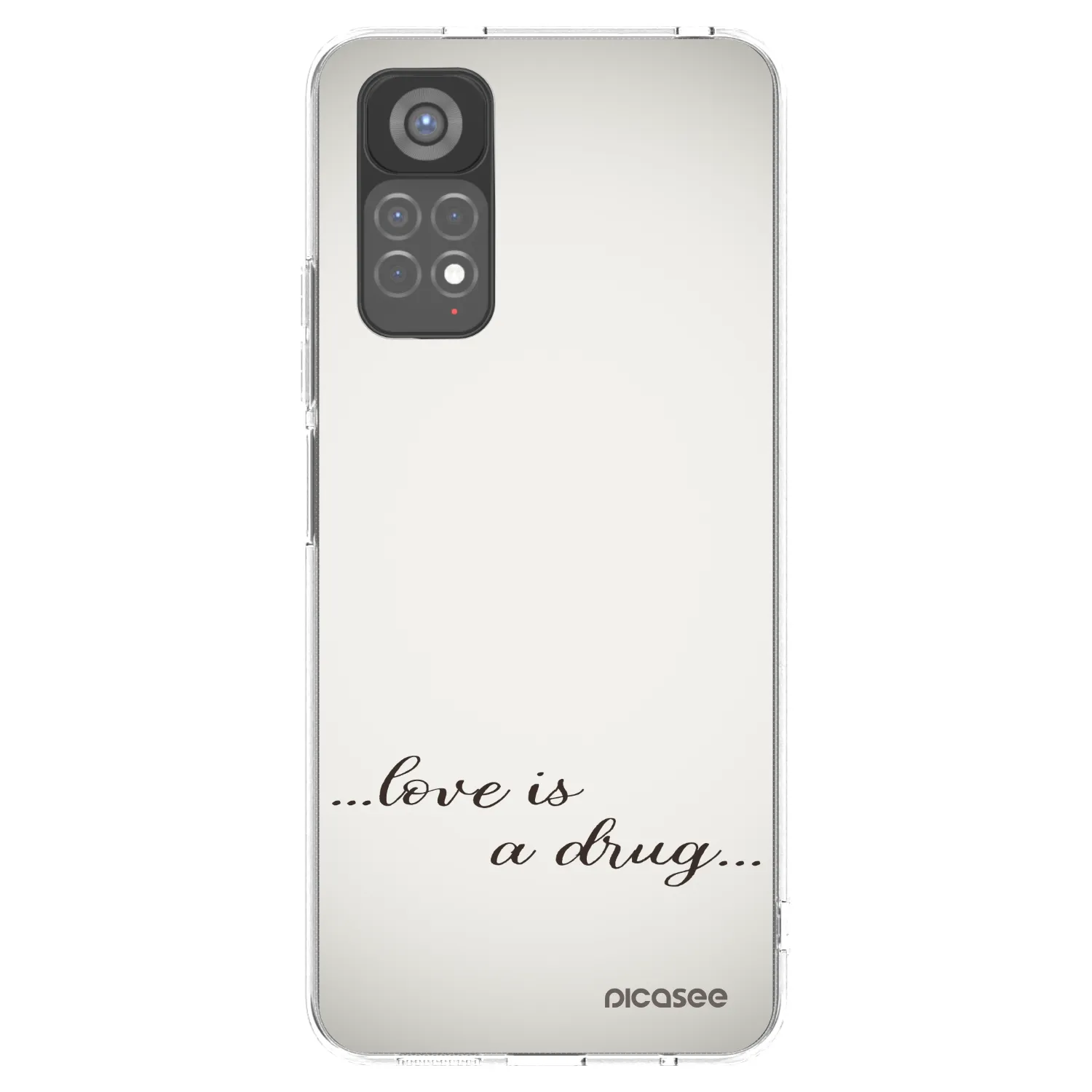 Picasee silikonska prozirna maskica za Xiaomi Redmi Note 11S 5G - Love is a drug