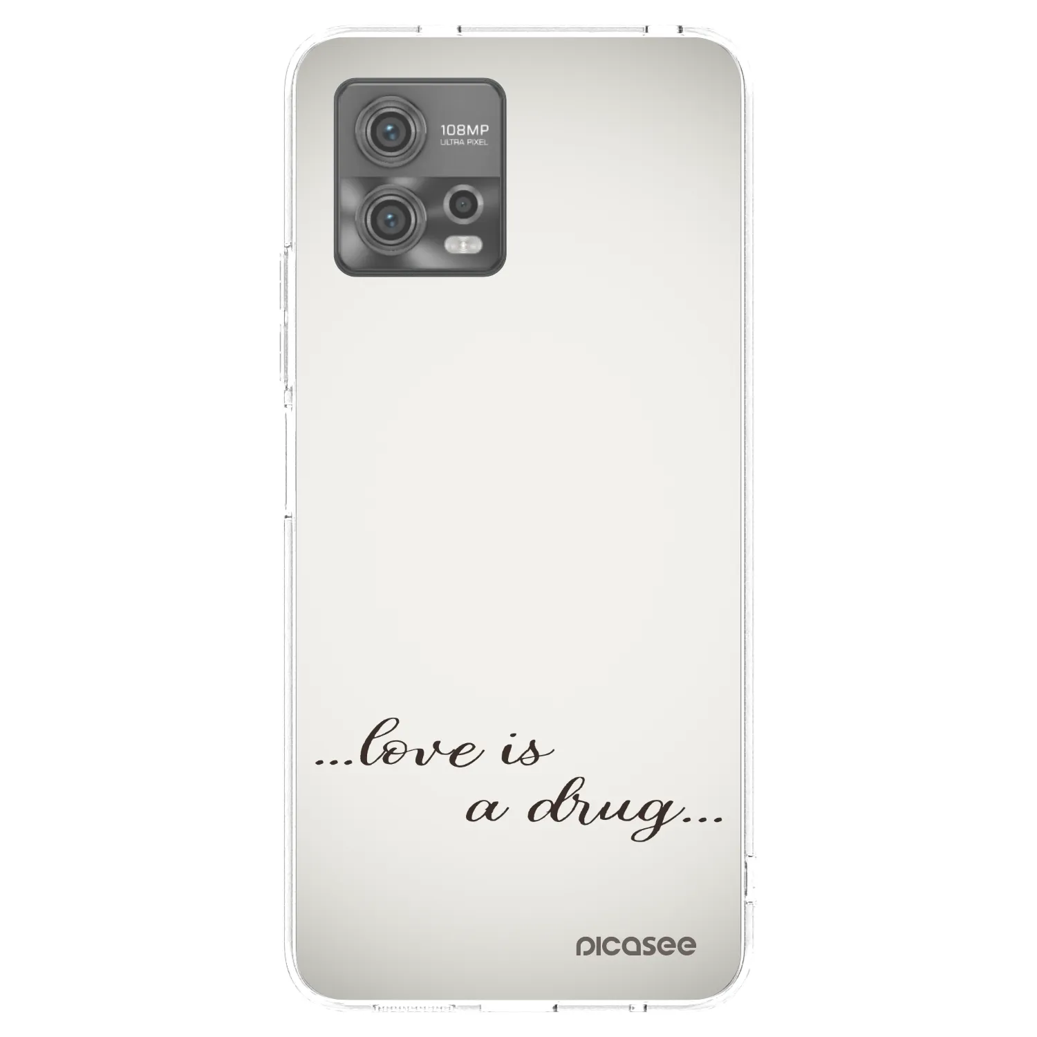 Picasee silikonska prozirna maskica za Motorola Moto G72 - Love is a drug