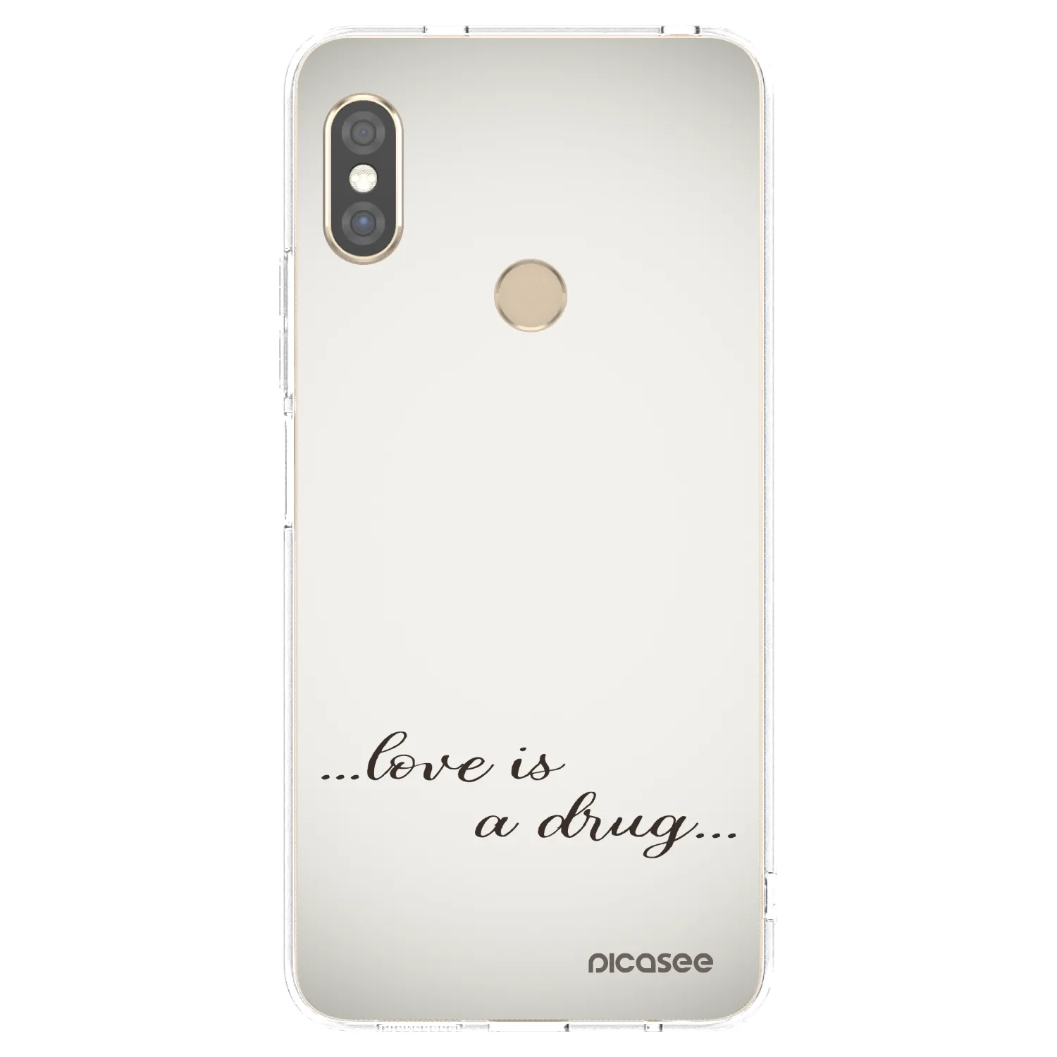 Picasee silikonska prozirna maskica za Xiaomi Redmi Note 5 Global - Love is a drug