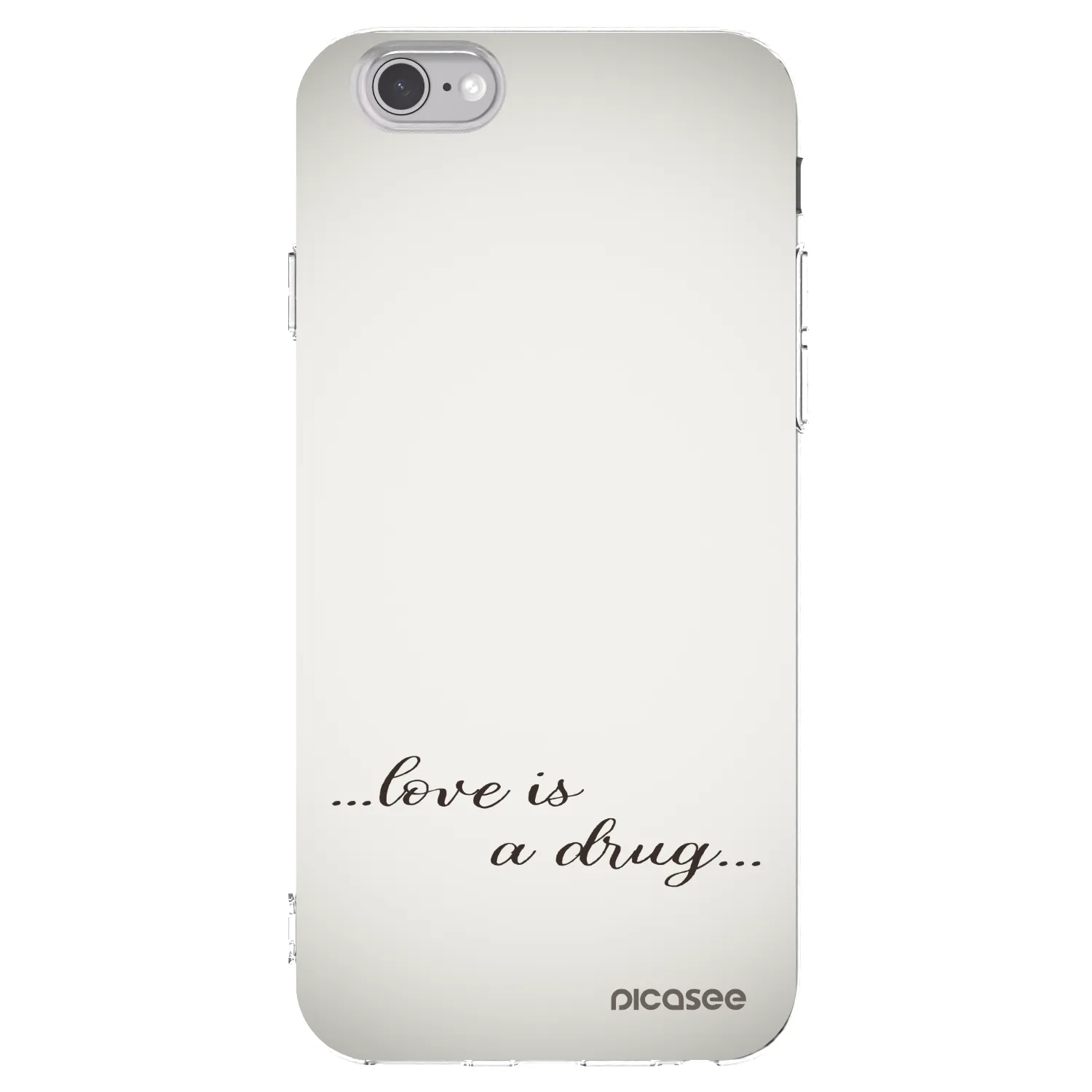 Picasee silikonska prozirna maskica za Apple iPhone 6/6S - Love is a drug