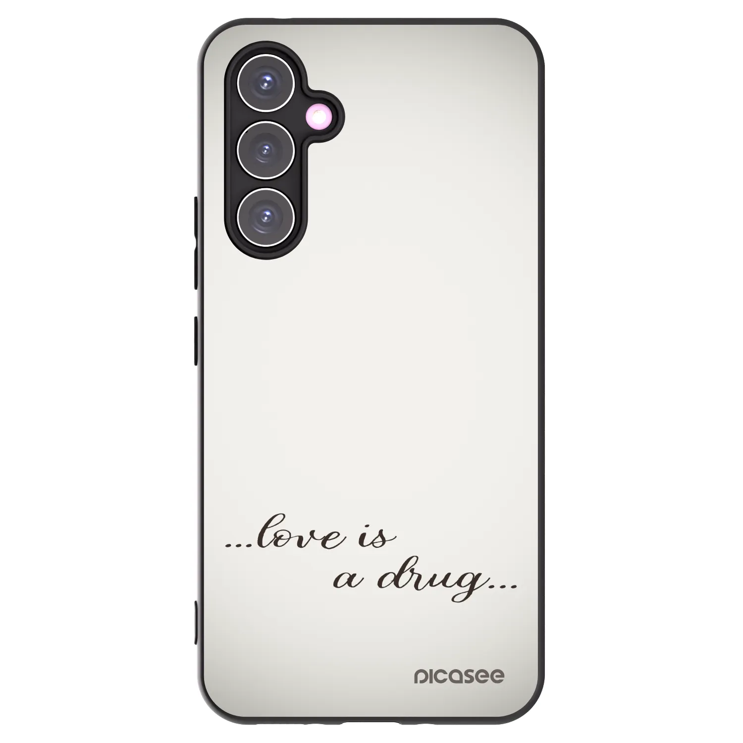 Picasee crna silikonska maskica za Samsung Galaxy A54 5G A546B - Love is a drug