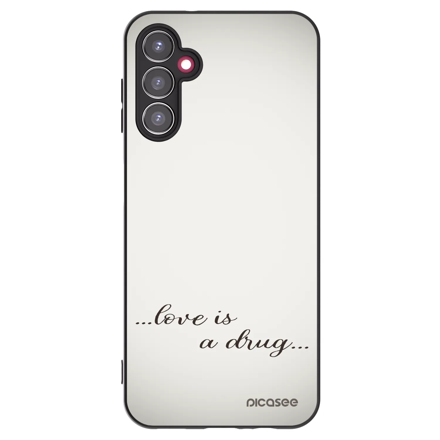 Picasee crna silikonska maskica za Samsung Galaxy A14 4G A145R - Love is a drug