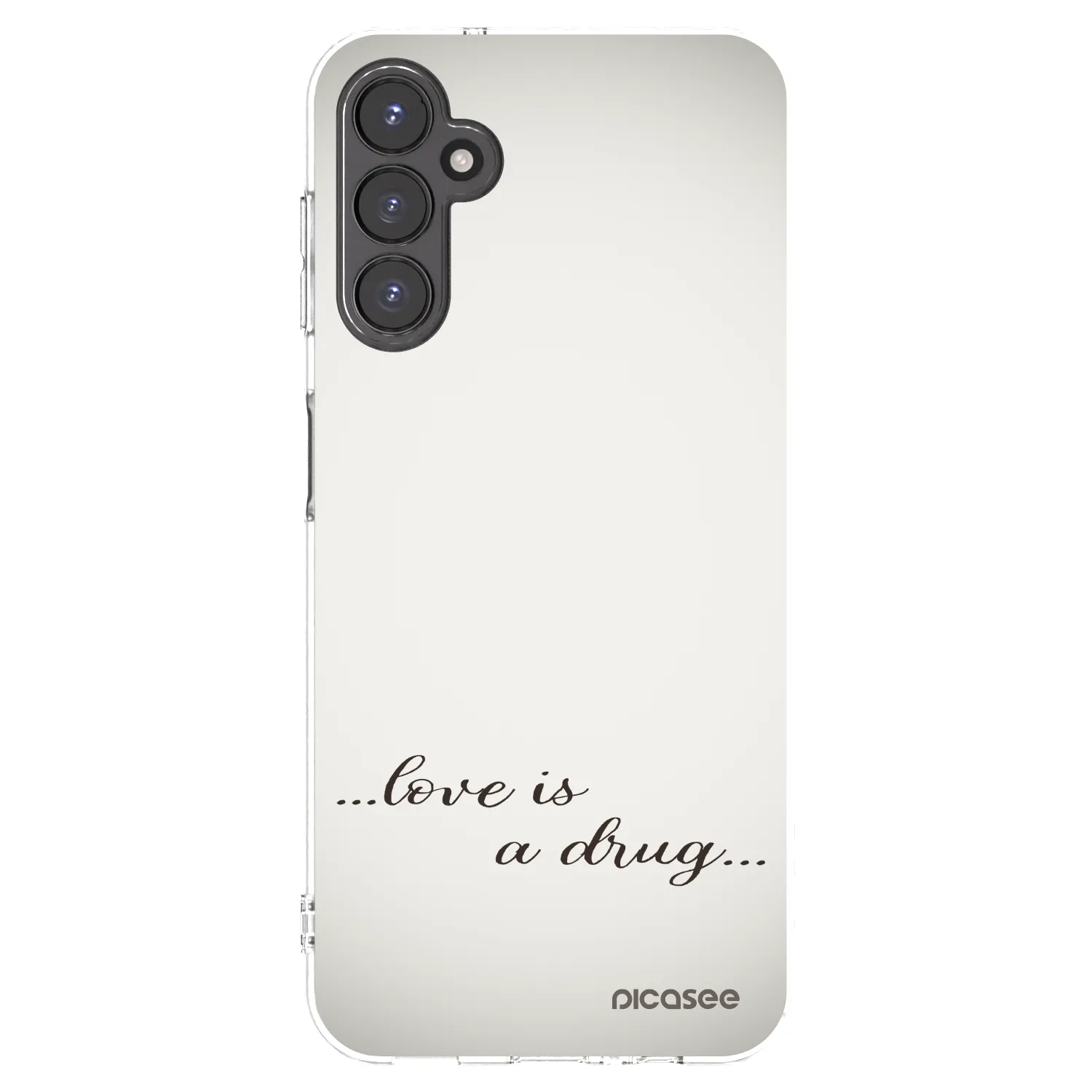 Picasee silikonska prozirna maskica za Samsung Galaxy A14 4G A145R - Love is a drug