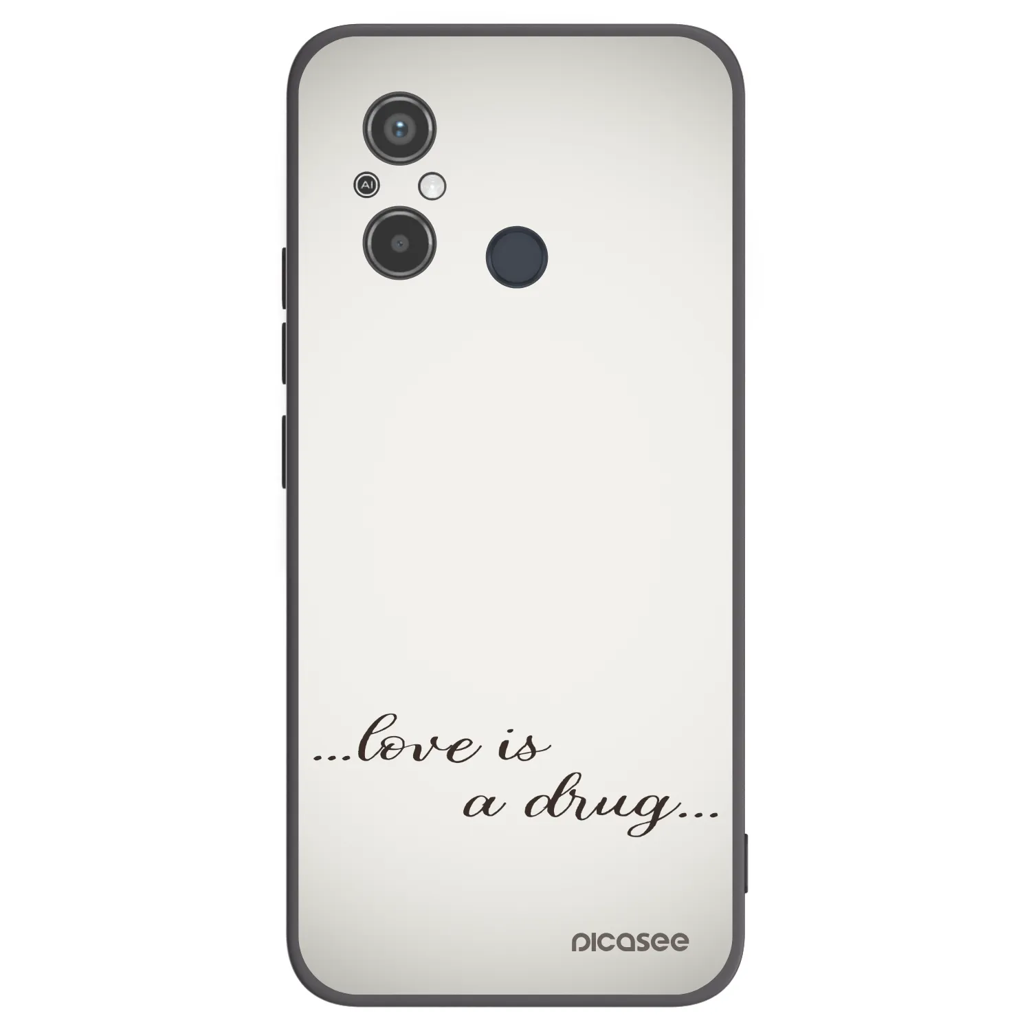 Picasee crna silikonska maskica za Xiaomi Redmi 12C - Love is a drug