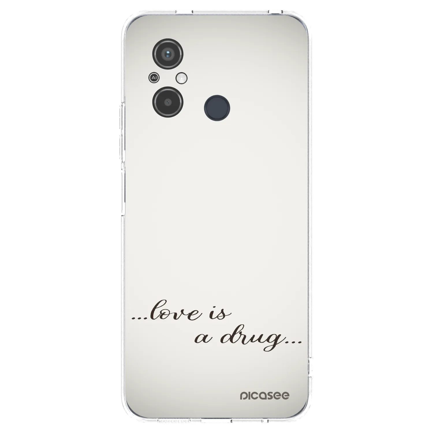 Picasee silikonska prozirna maskica za Xiaomi Redmi 12C - Love is a drug